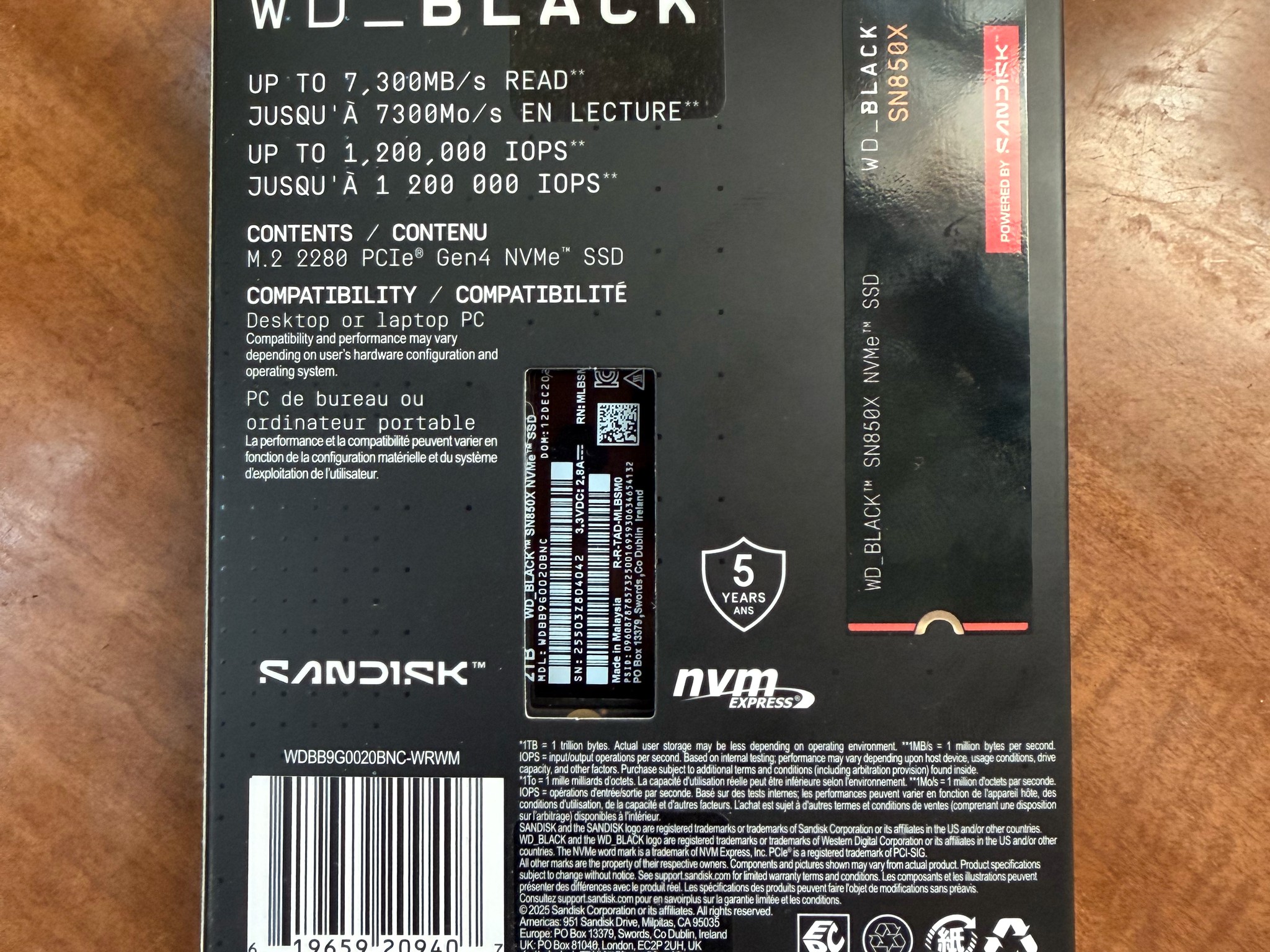 WD_BLACK SN850X 2TB NVMe M.2 SSD (Brand New Sealed)