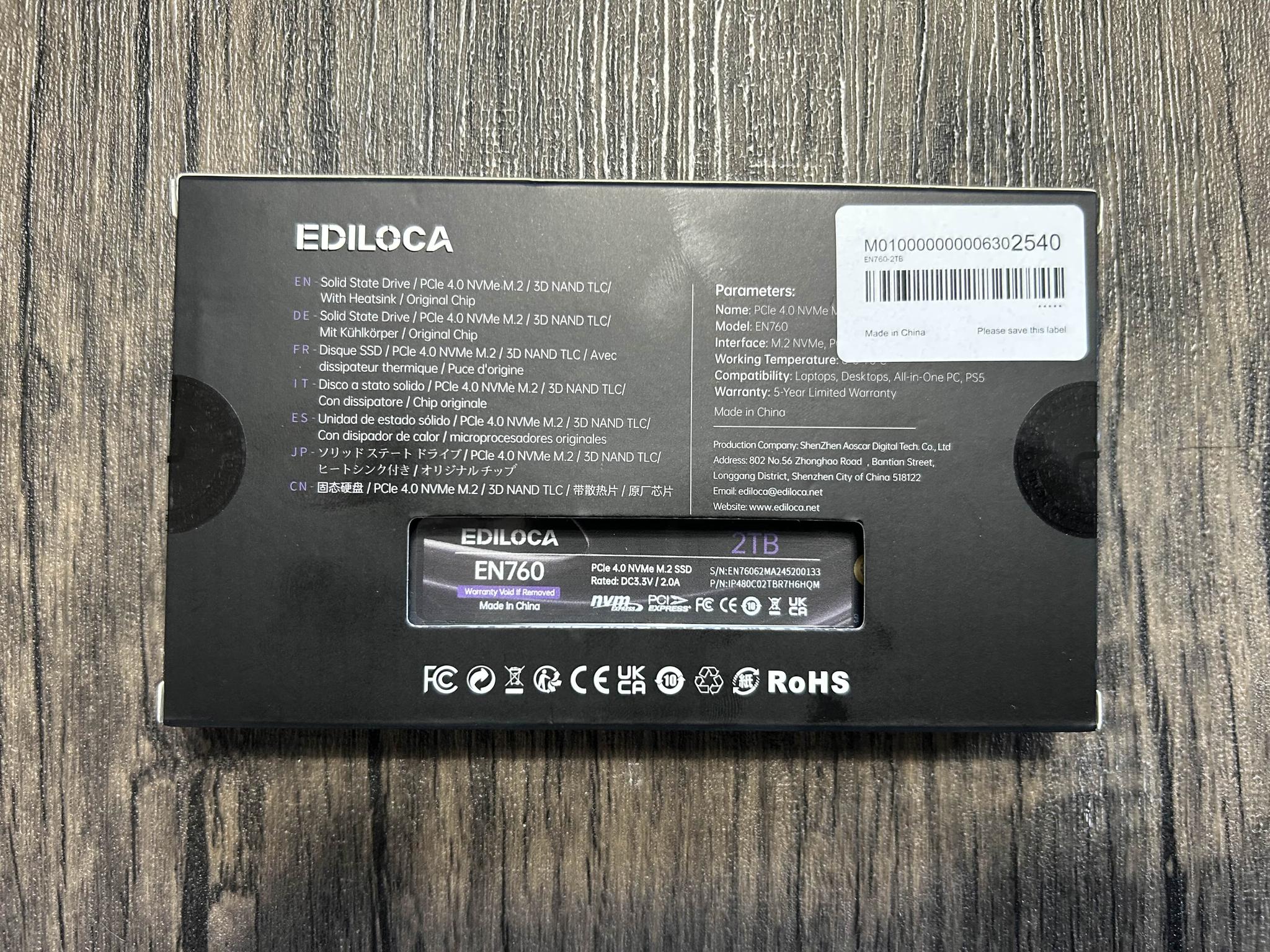 Ediloca EN760 2TB Gen 4x4 NVMe M.2 ssd (With heatsink) | Jawa