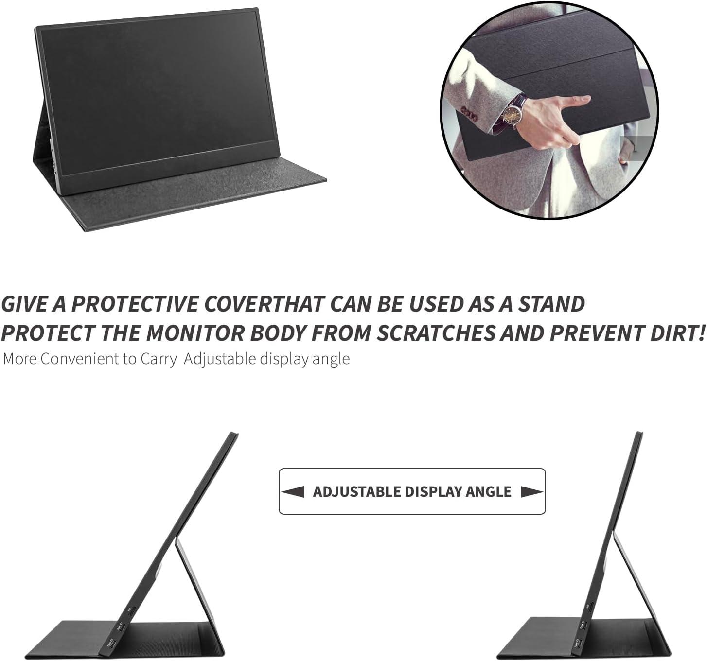 17.3" Portable Monitor FHD 1080P 60Hz Portable Screen HDMI USB-C HDR