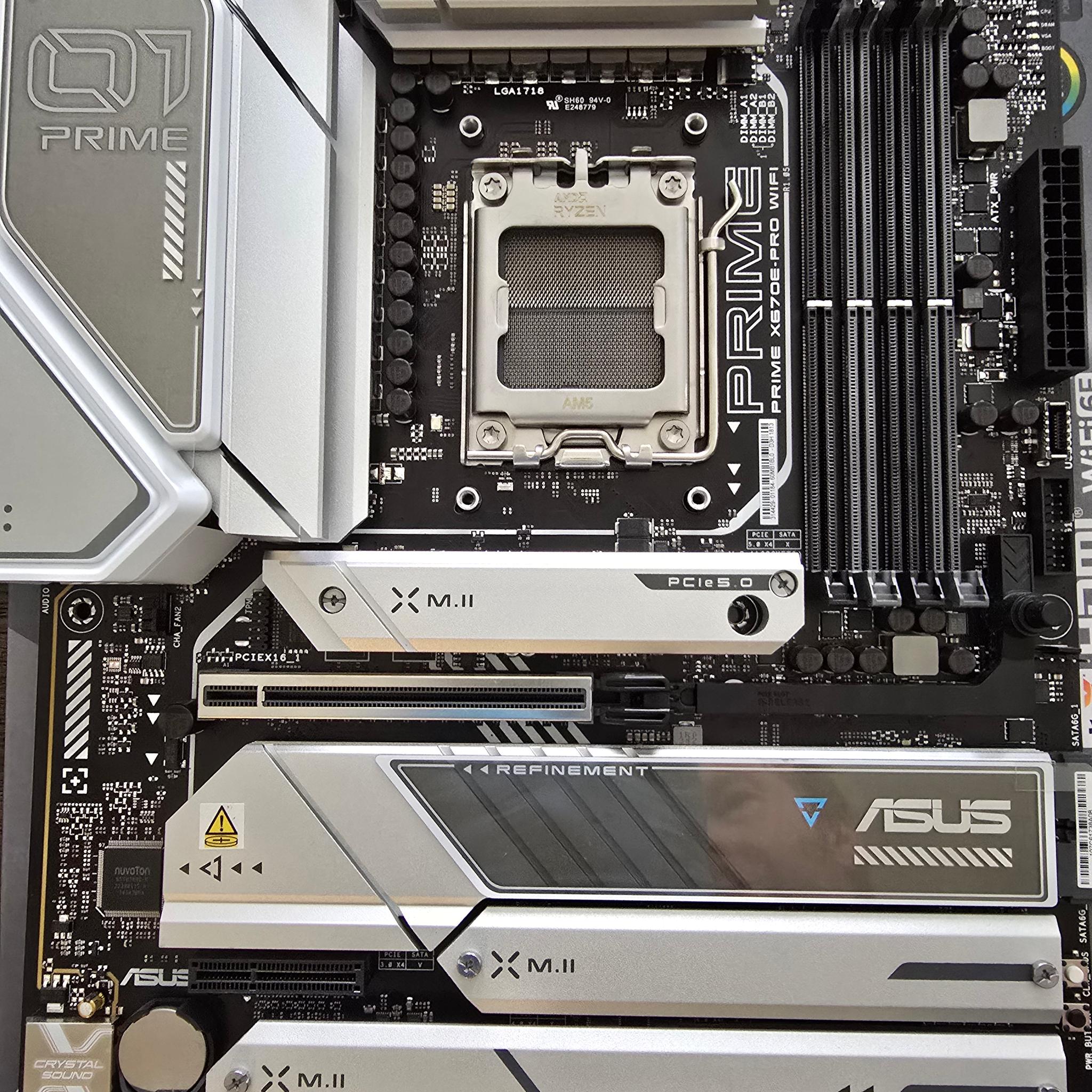ASUS X670E Prime Motherboard, 1TB Samsung 970 NVME, 4 Lian Li 140mm Uni Fans