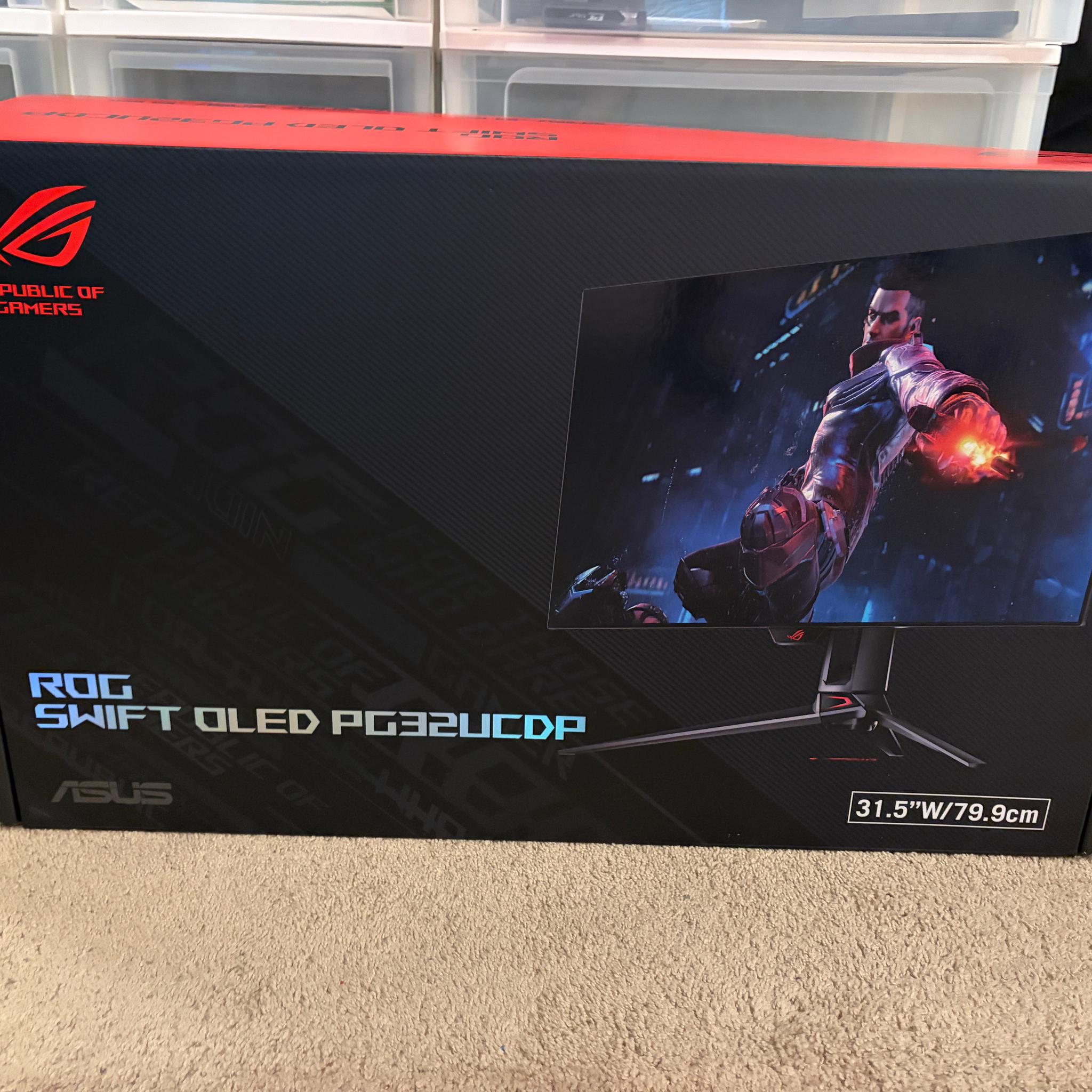 ASUS ROG Swift 32” 4K OLED Monitor (PG32UCDP) WOLED DualMode (4K 240Hz, FHD 480Hz) G-SYNC, USB-C 90W