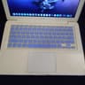 Macbook Unibody With Blue Protectice Case