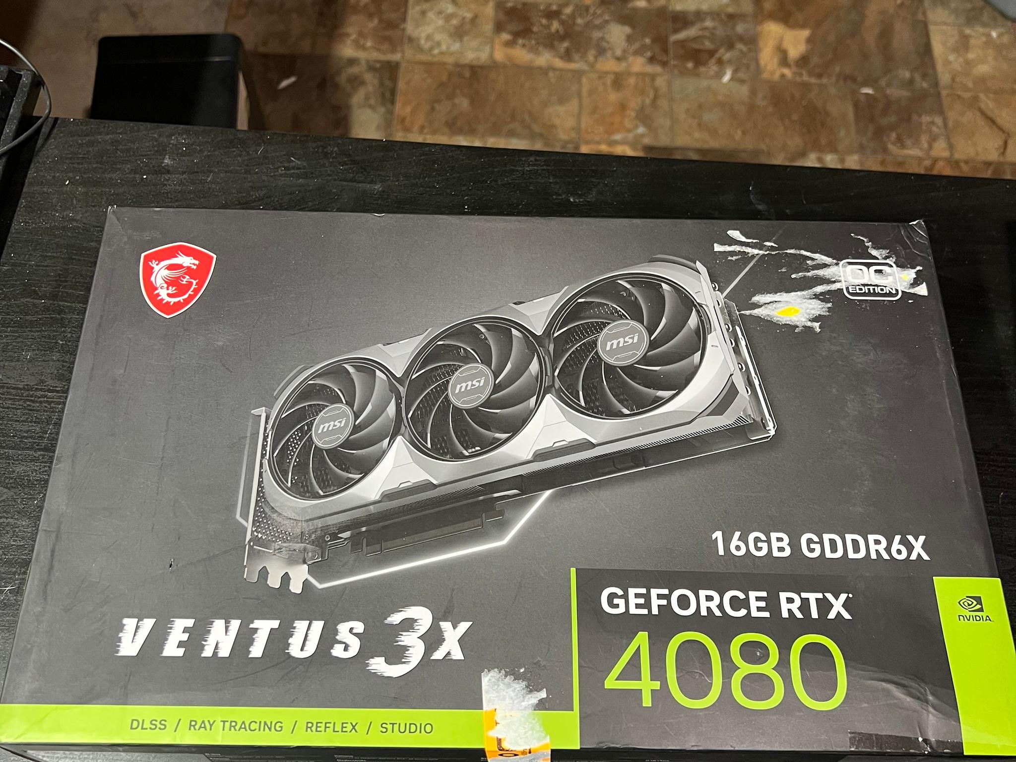 MSI NVIDIA GeForce RTX 4080 Ventus 3X Overclocked Triple Fan 16GB GDDR6X