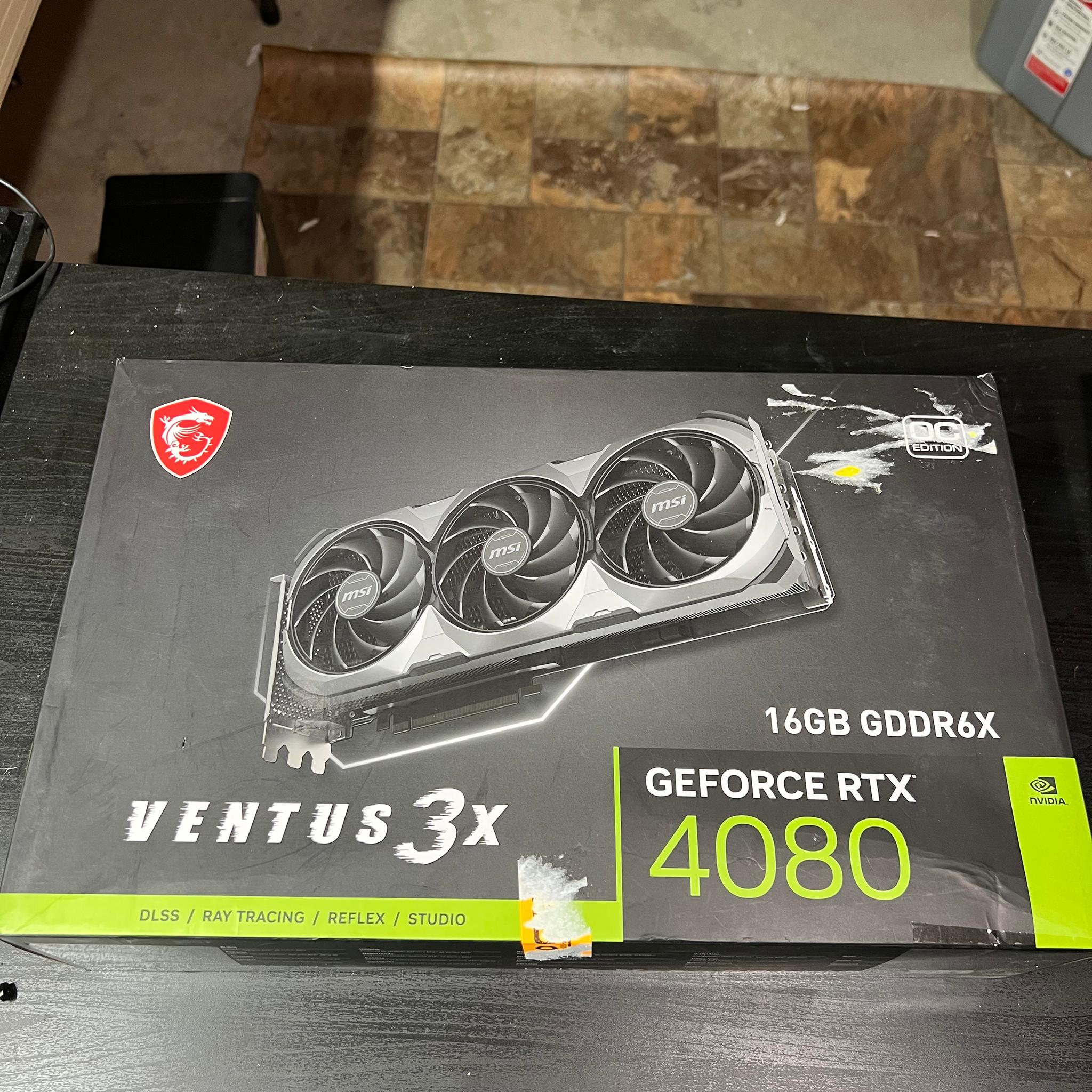 MSI NVIDIA GeForce RTX 4080 Ventus 3X Overclocked Triple Fan 16GB GDDR6X