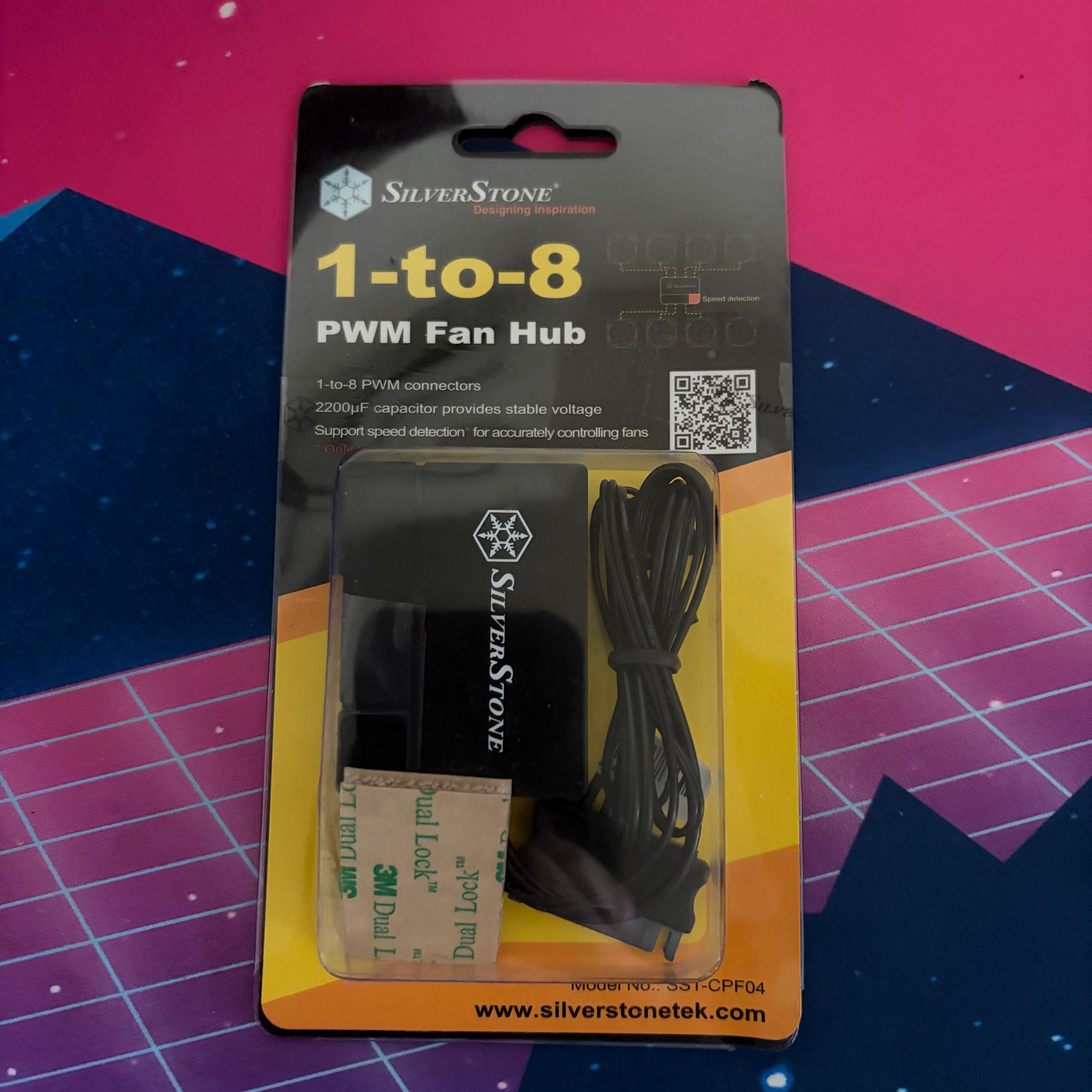 Silverstone CPF04 1-to-8 PWM Fan Hub - Black (BNIB)