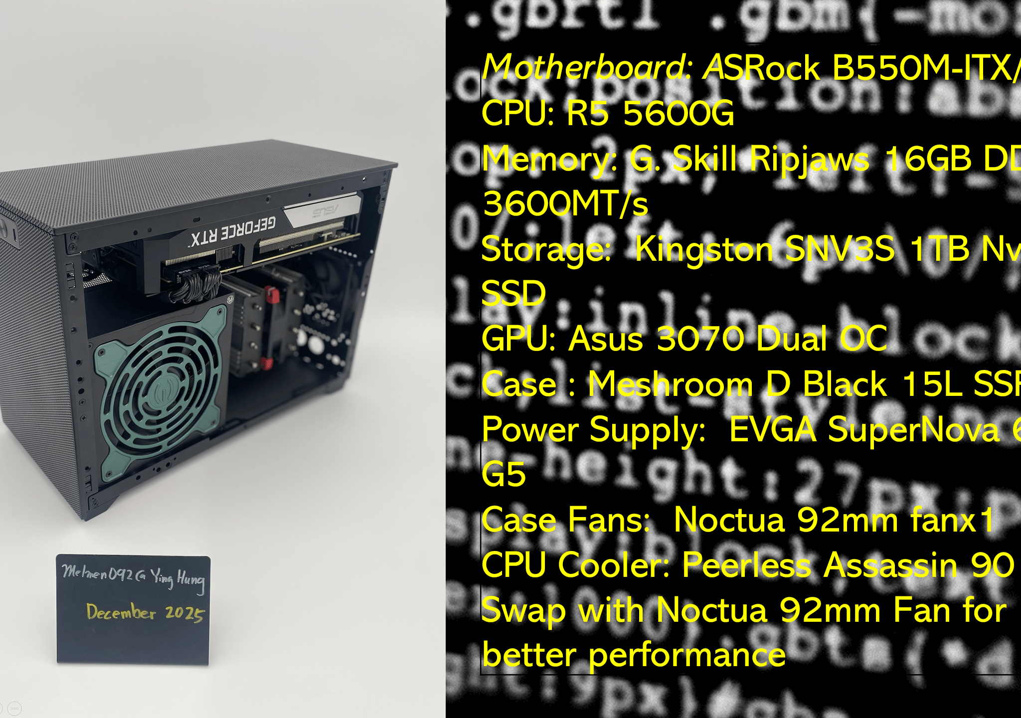 15L Tiny StartUP | R5 5600G | 3070 | 16GB DDR4 | 1TB Storage