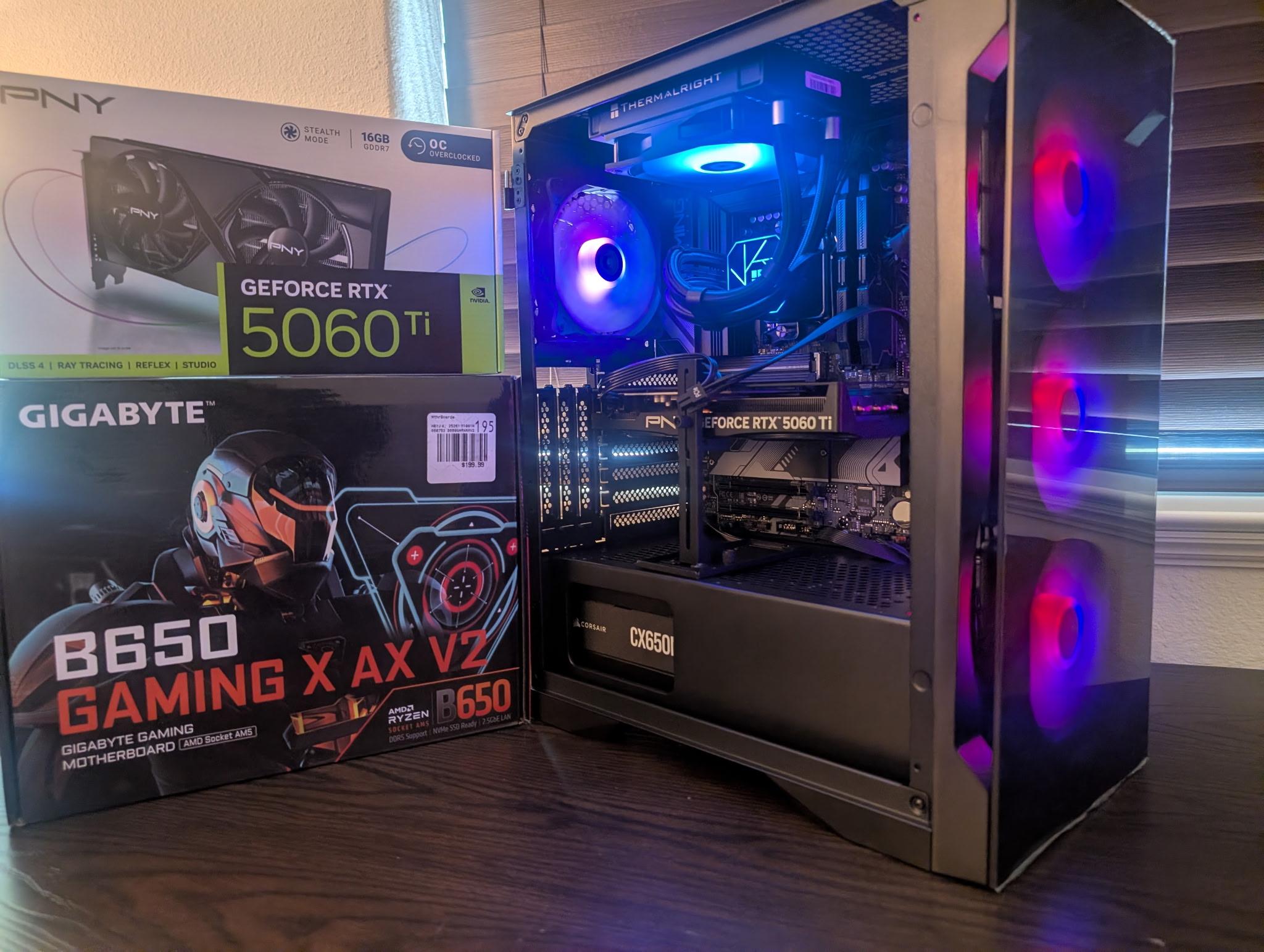AMD Ryzen 7 7700X | RTX 5060Ti 16GB | 32GB DDR5 | 1TB NVMe SSD | Wifi | Windows 11 | Gaming PC