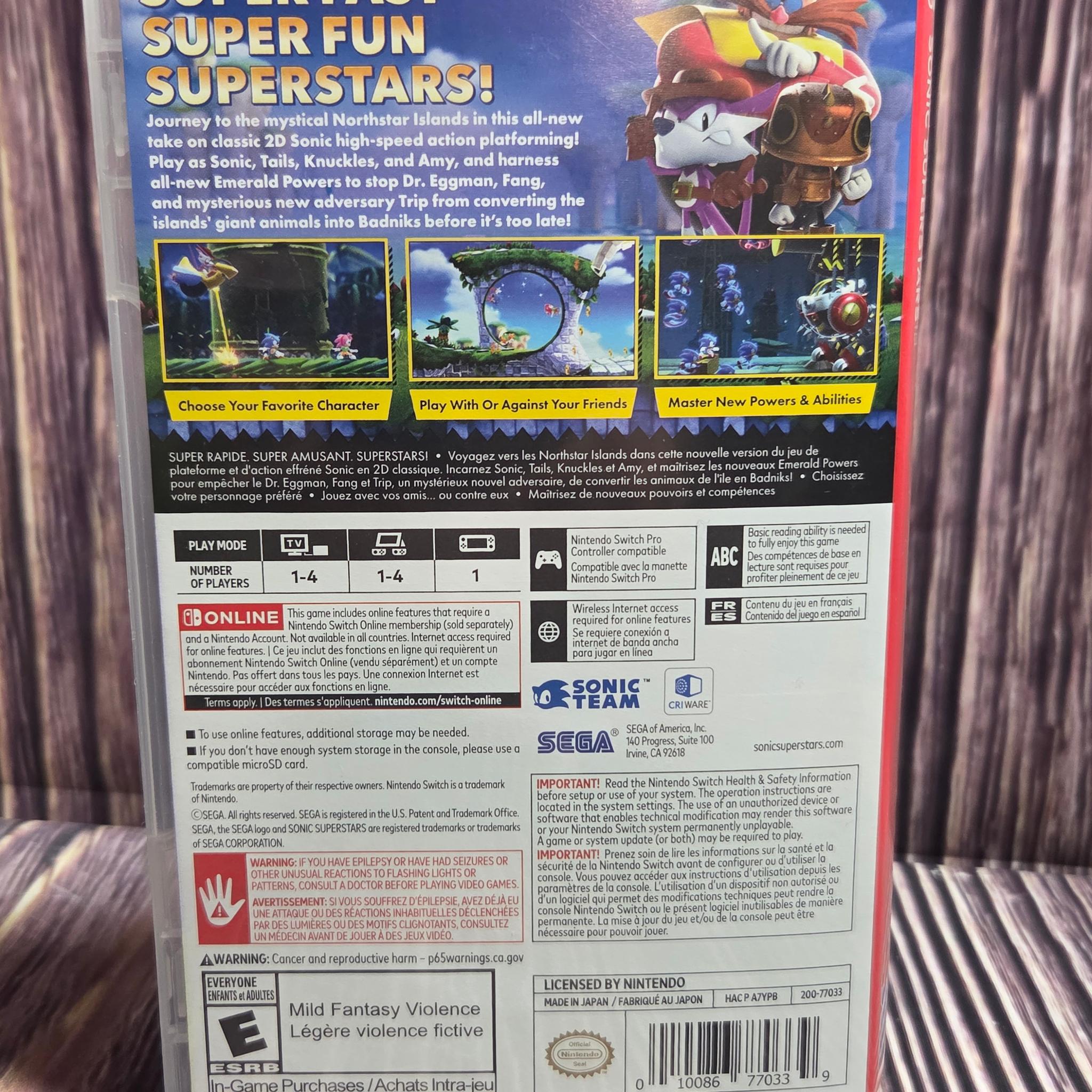 Sonic Superstars Nintendo Switch