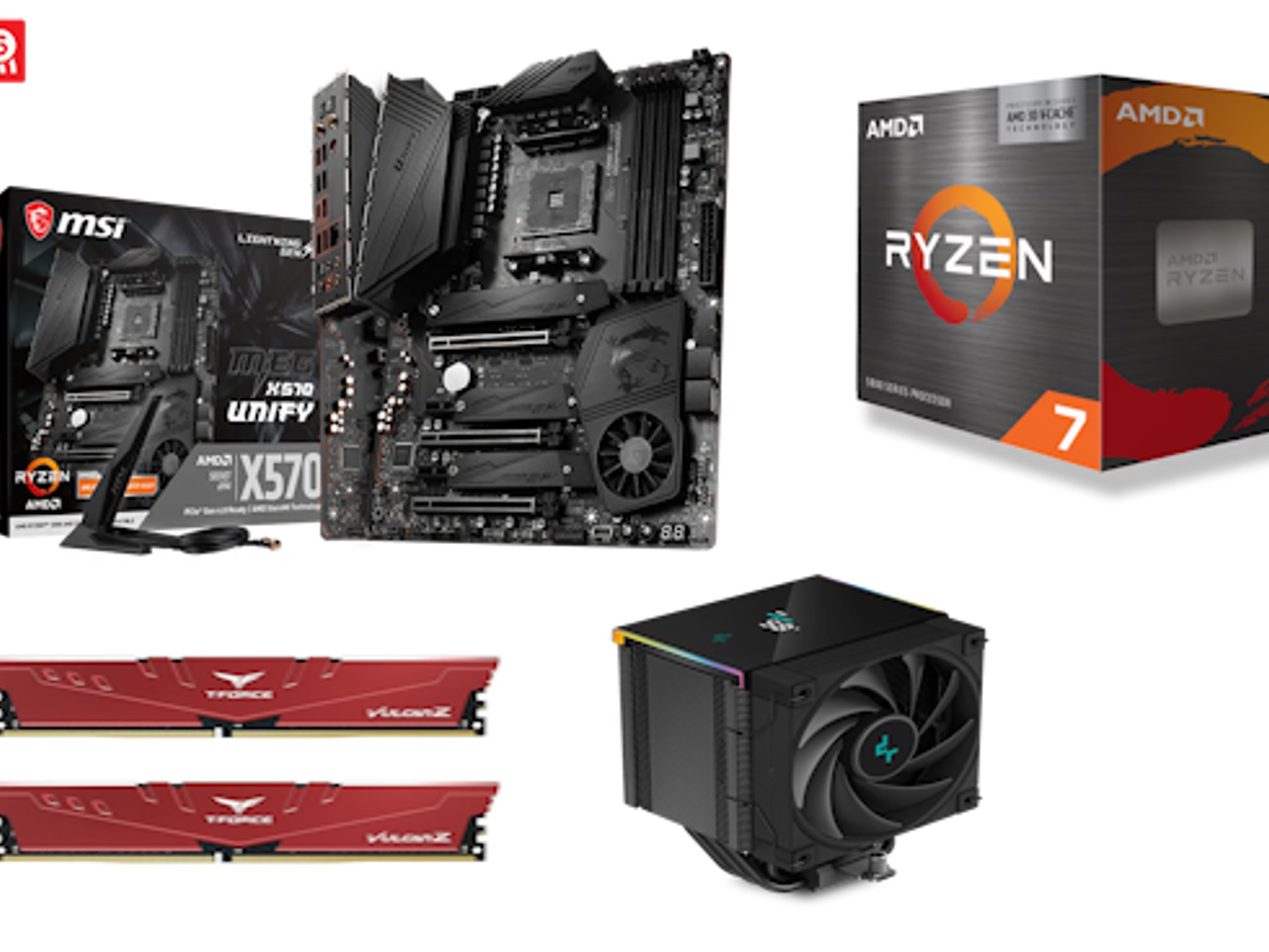 Ultimate AM4 Gaming Bundle: Ryzen 7 5800X3D | MSI X570 MEG Unify | 64GB RAM | AK500 Digital