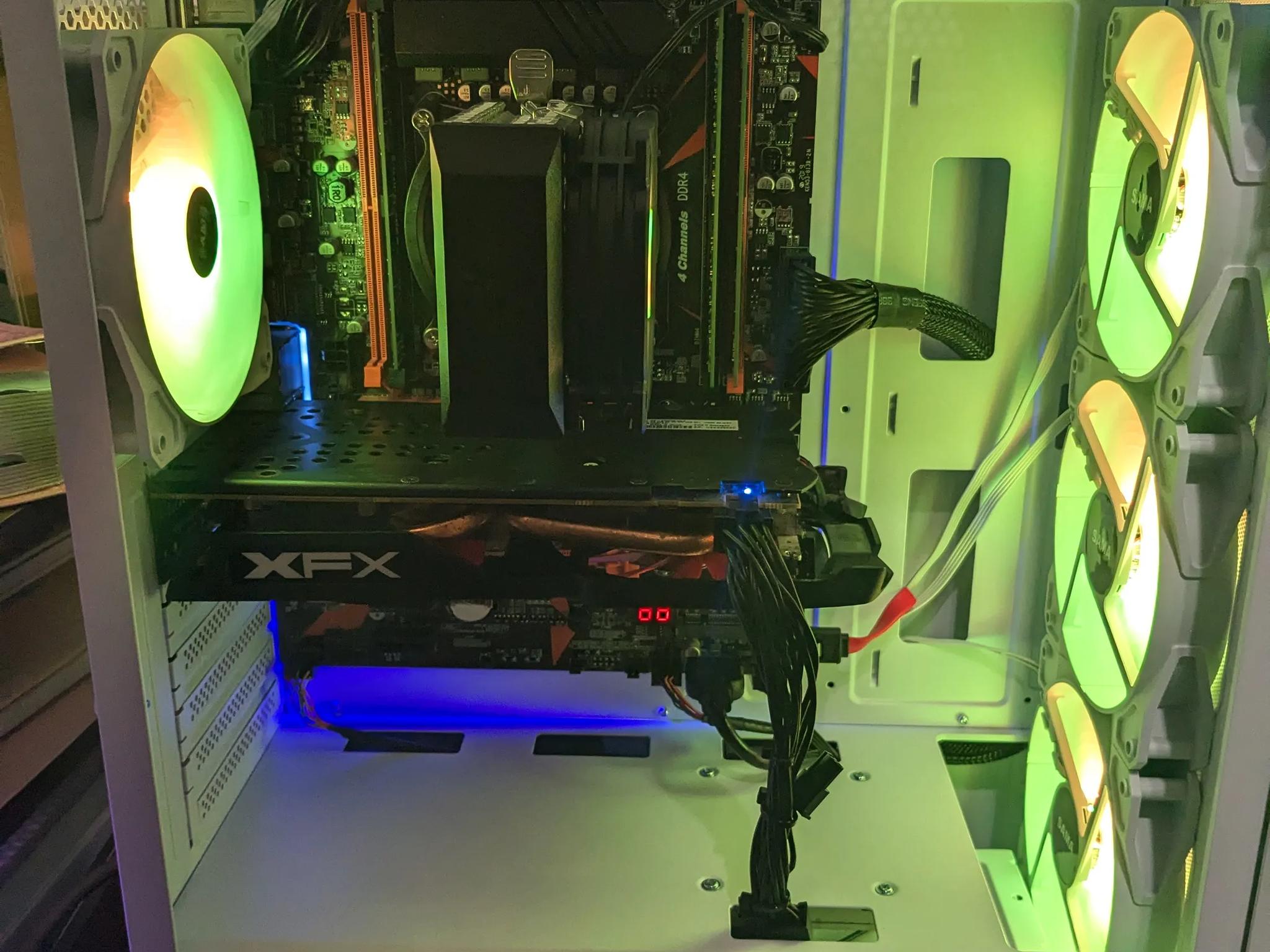 FREE SHIP|| 6 Core Intel Xeon, 16GB RAM, RX 470 4GB, 512GB SSD, Win10, RGB, Wifi
