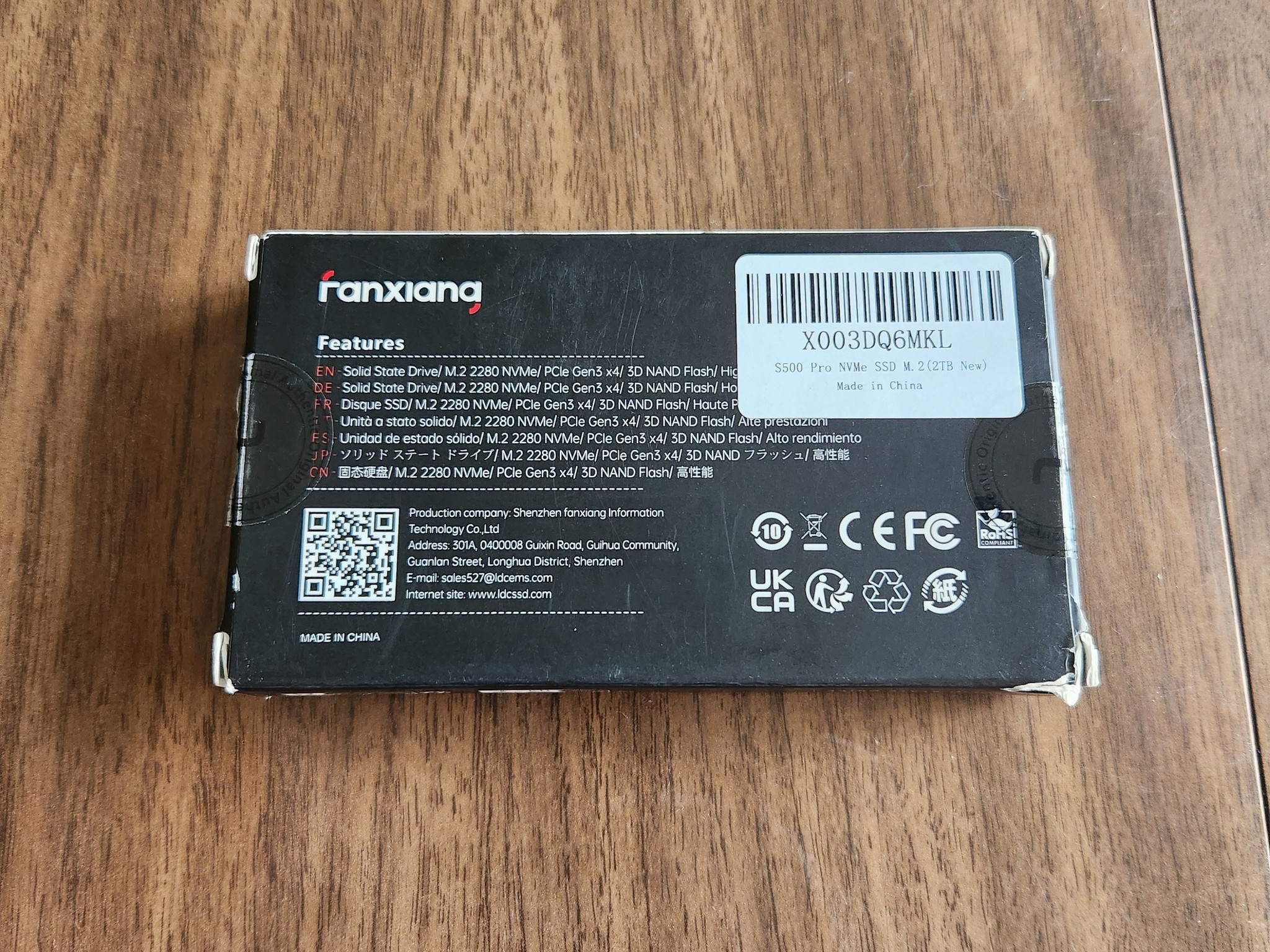 2TB Fanxiang M.2 NVME SSD S500 Pro PCIe Gen3 x4
