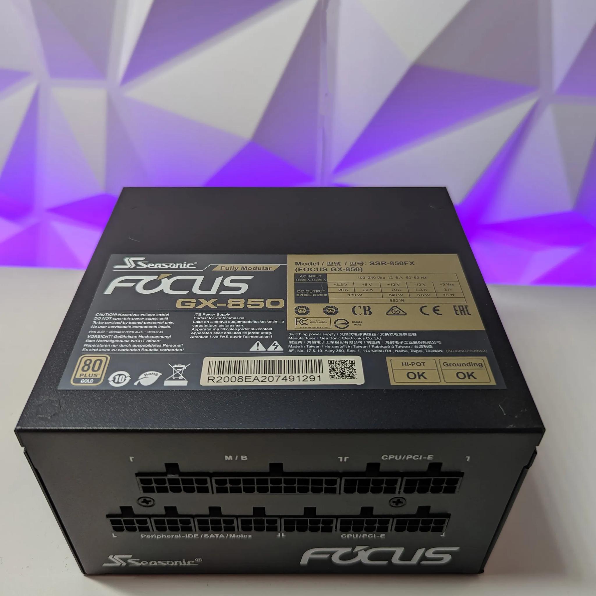 SeaSonic FOCUS 850 W 80+ Gold Certified Fully Modular ATX Power Supply 