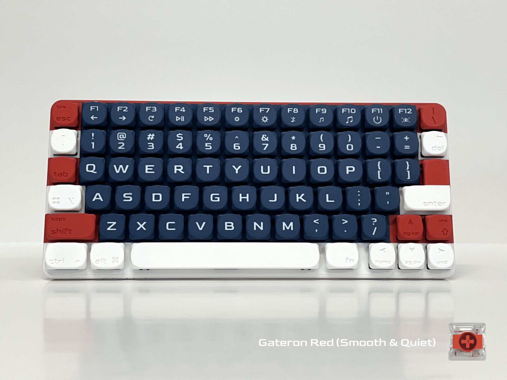 Low Profile 74-key Wired Mechanical Keyboard • Hot Swappable, Hand Assembled, Gaming, Travel, USB-C