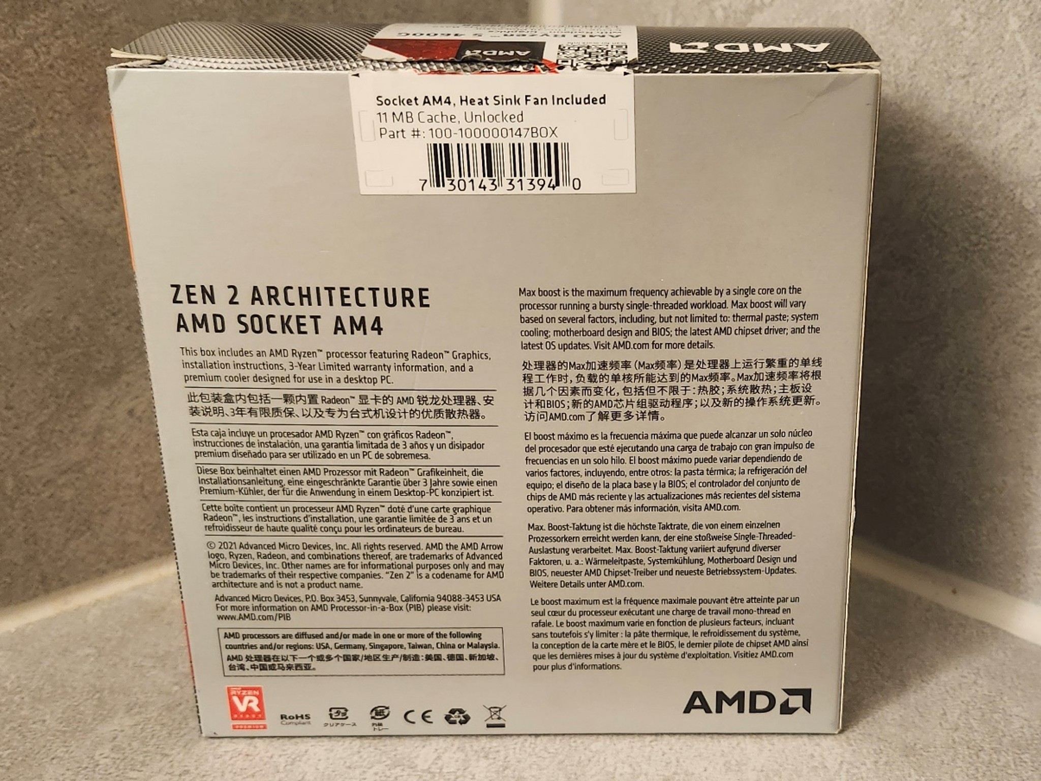 Ryzen 5 4600g Processer with AMD Wraith Stealth Heat sync