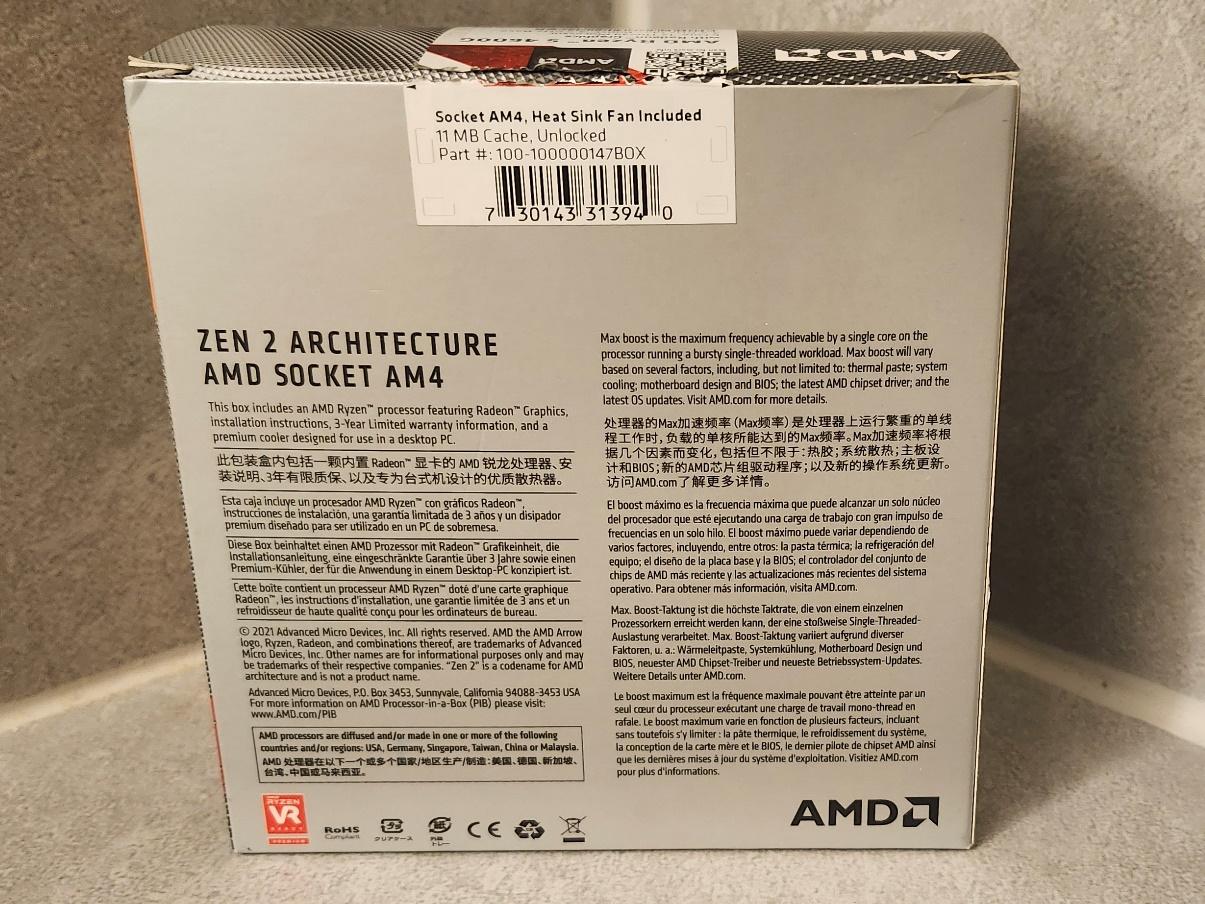 Ryzen 5 4600g Processer with AMD Wraith Stealth Heat sync