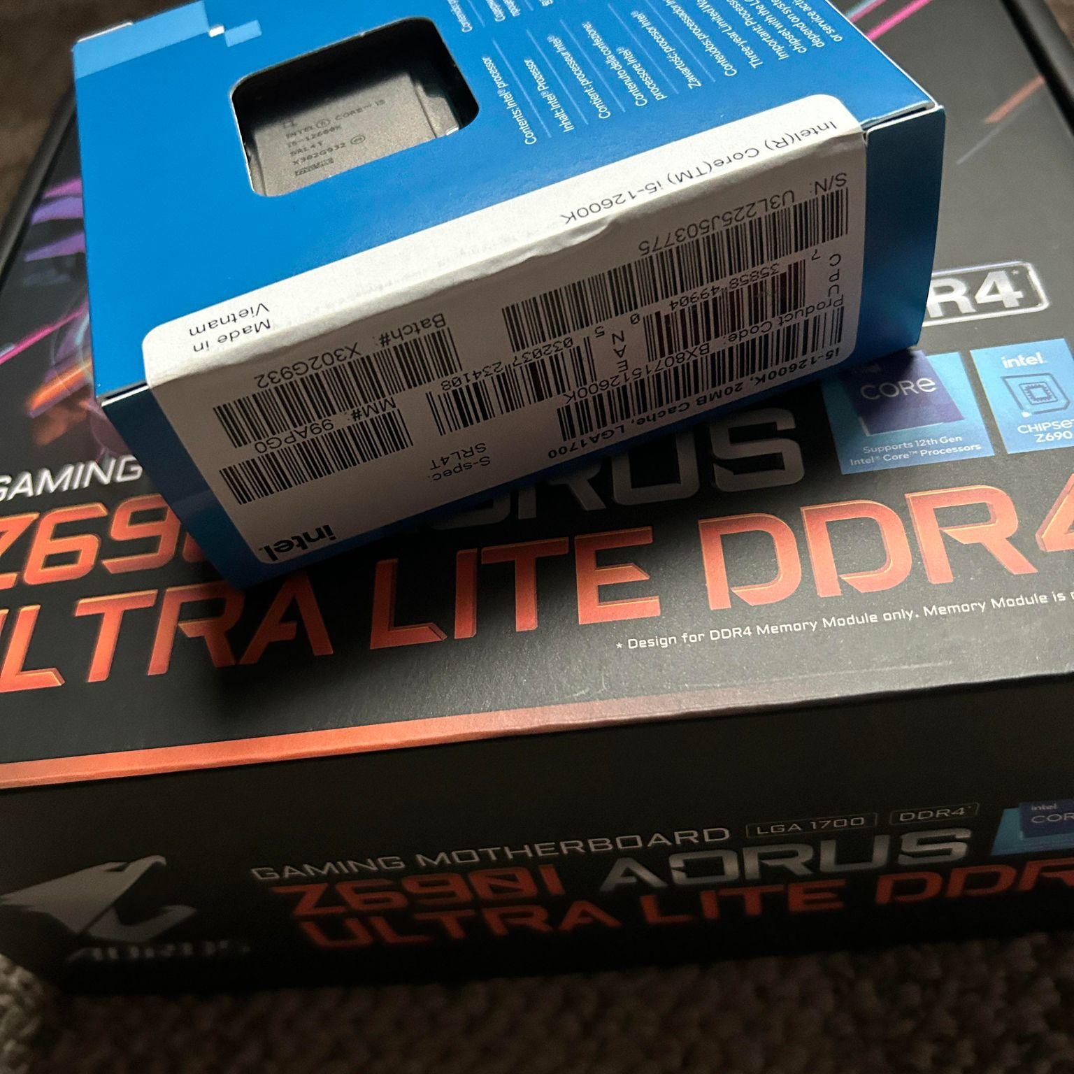 I5-12600K + Z690I Aorus Ultra Lite DDR4