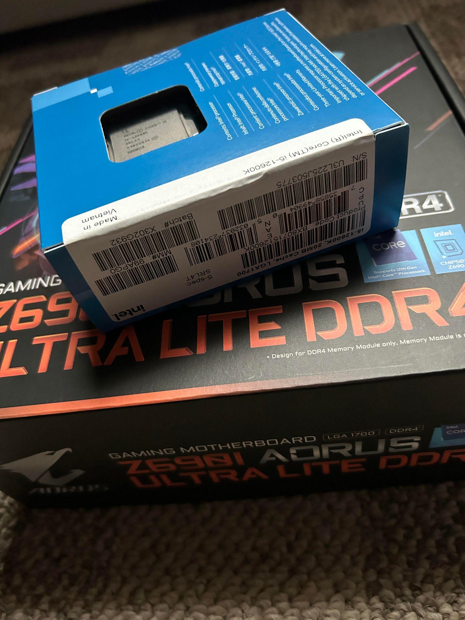 I5-12600K + Z690I Aorus Ultra Lite DDR4