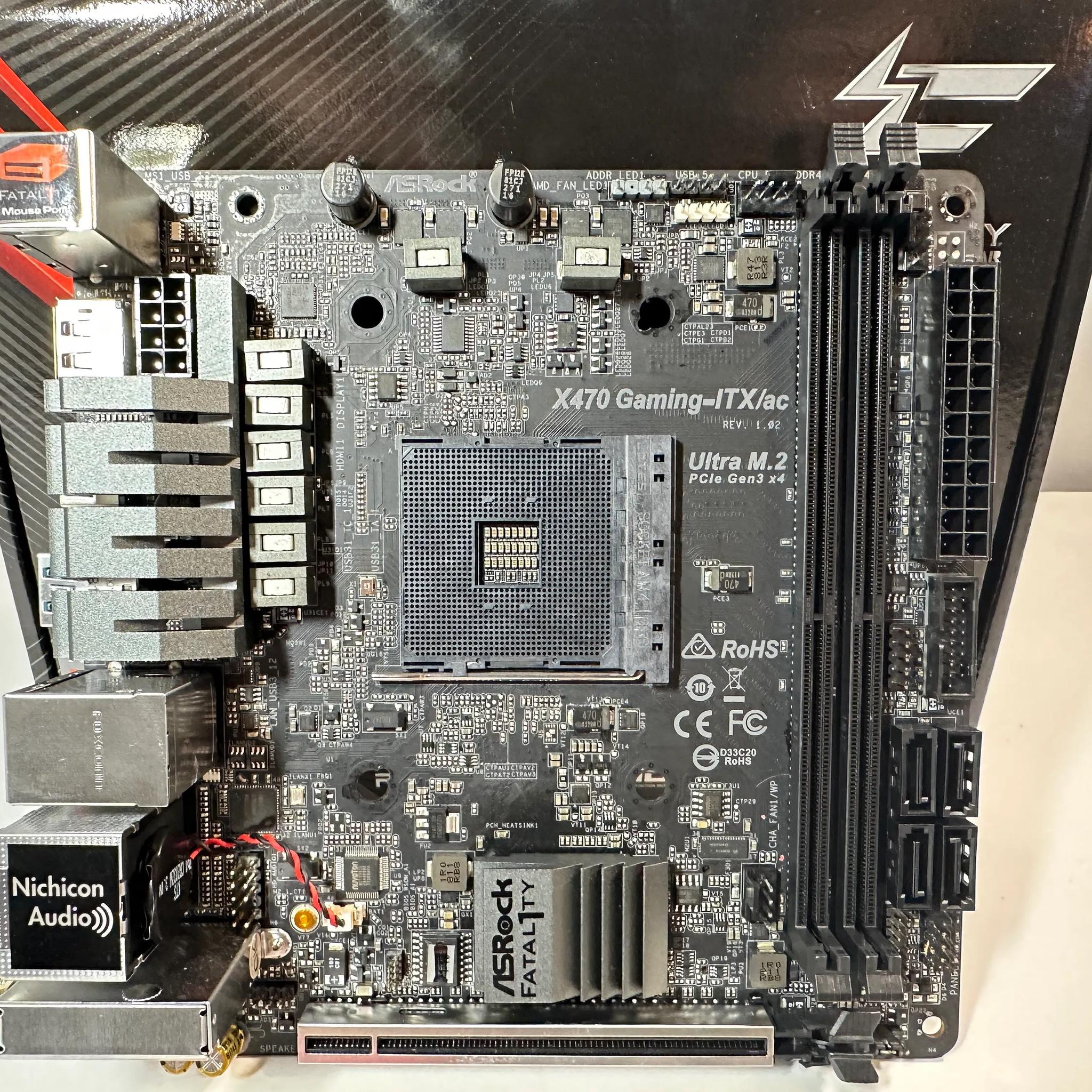 ASRock Fatal1ty X470 Gaming-ITX/ac Mini ITX AM4 Motherboard 5000 Series Ready