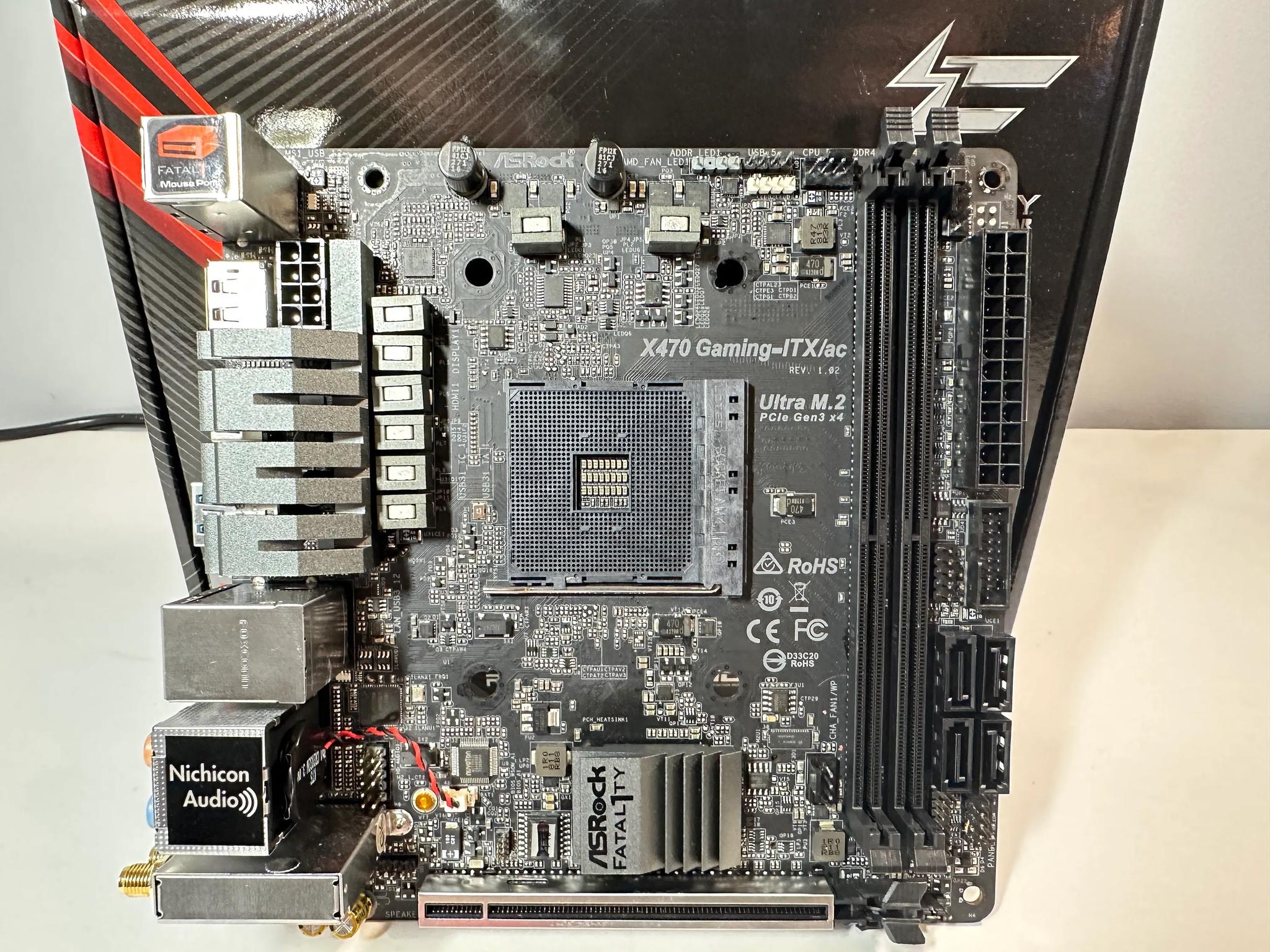 ASRock Fatal1ty X470 Gaming-ITX/ac Mini ITX AM4 Motherboard 5000 Series Ready