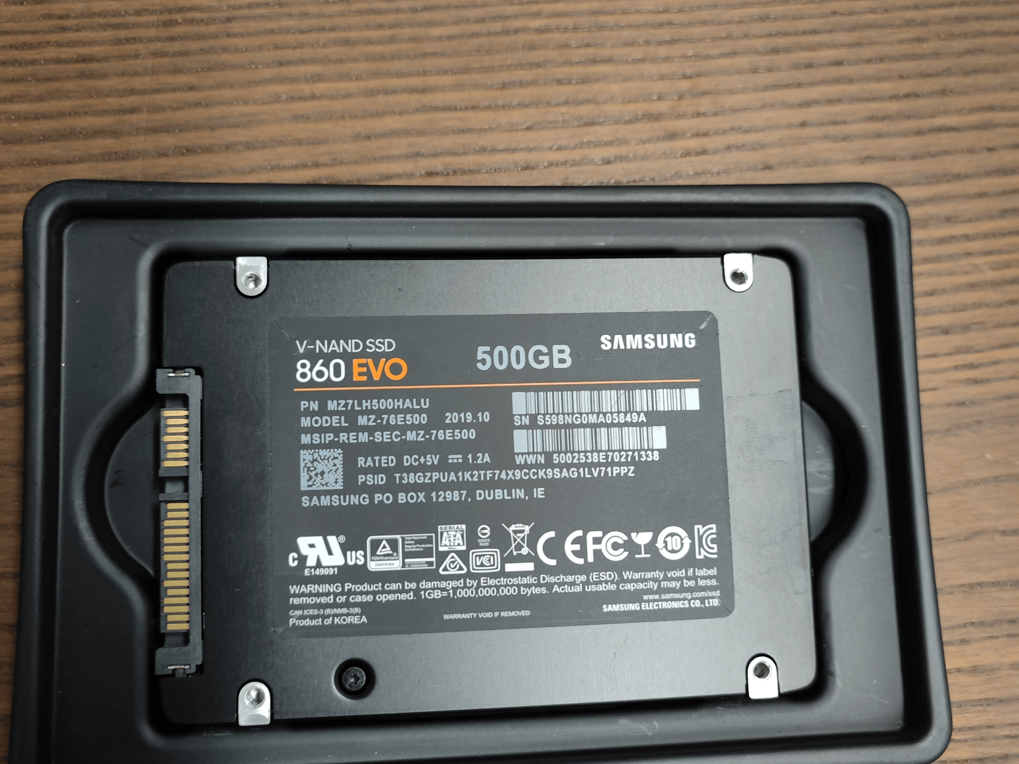 Samsung 860 Evo 500 GB 2.5" SATA SSD