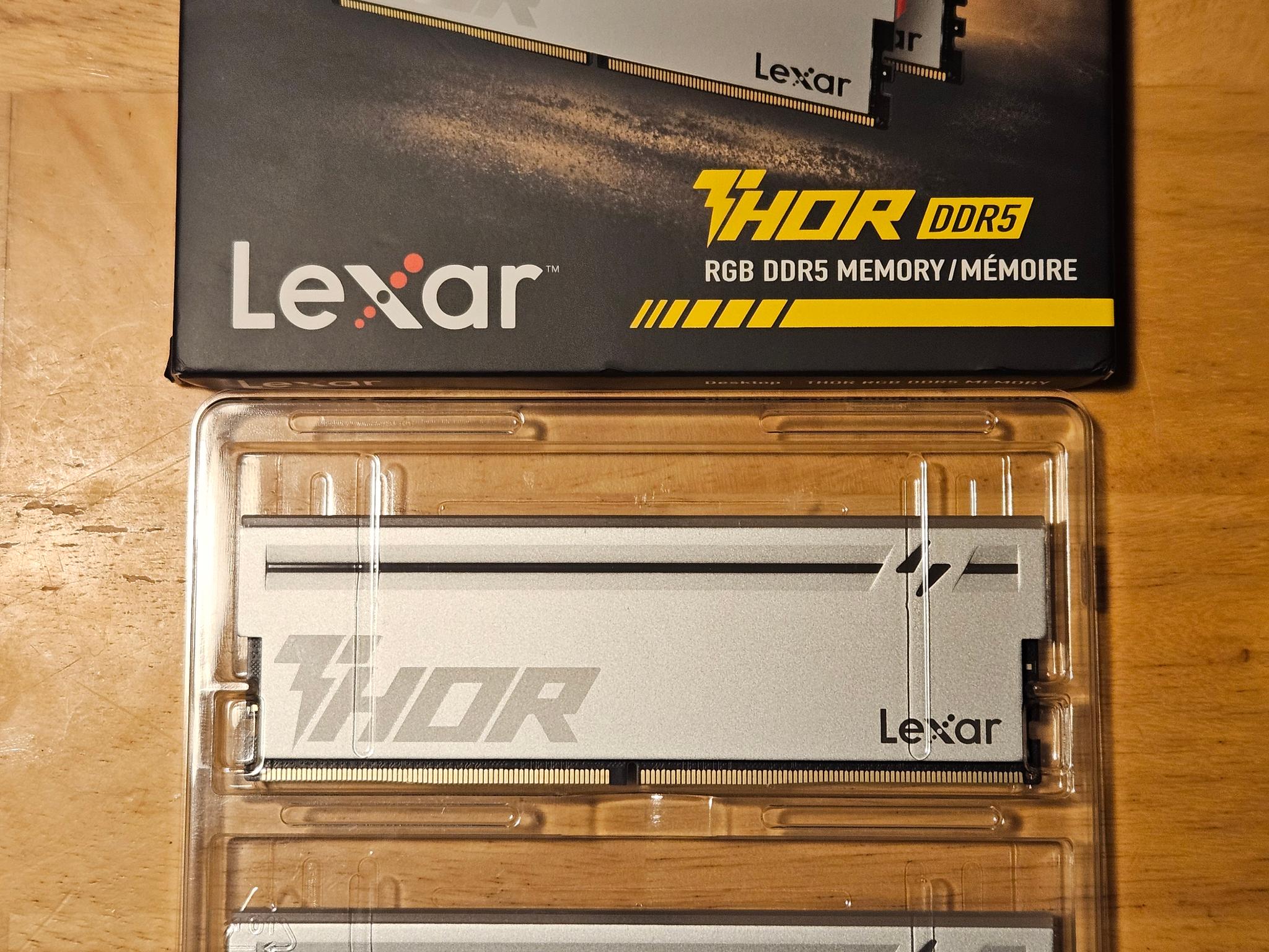 Brand New Lexar Thor RGB Gaming 32GB (2x16gb) DDR5 KIT 6000MT/s Silver Edition