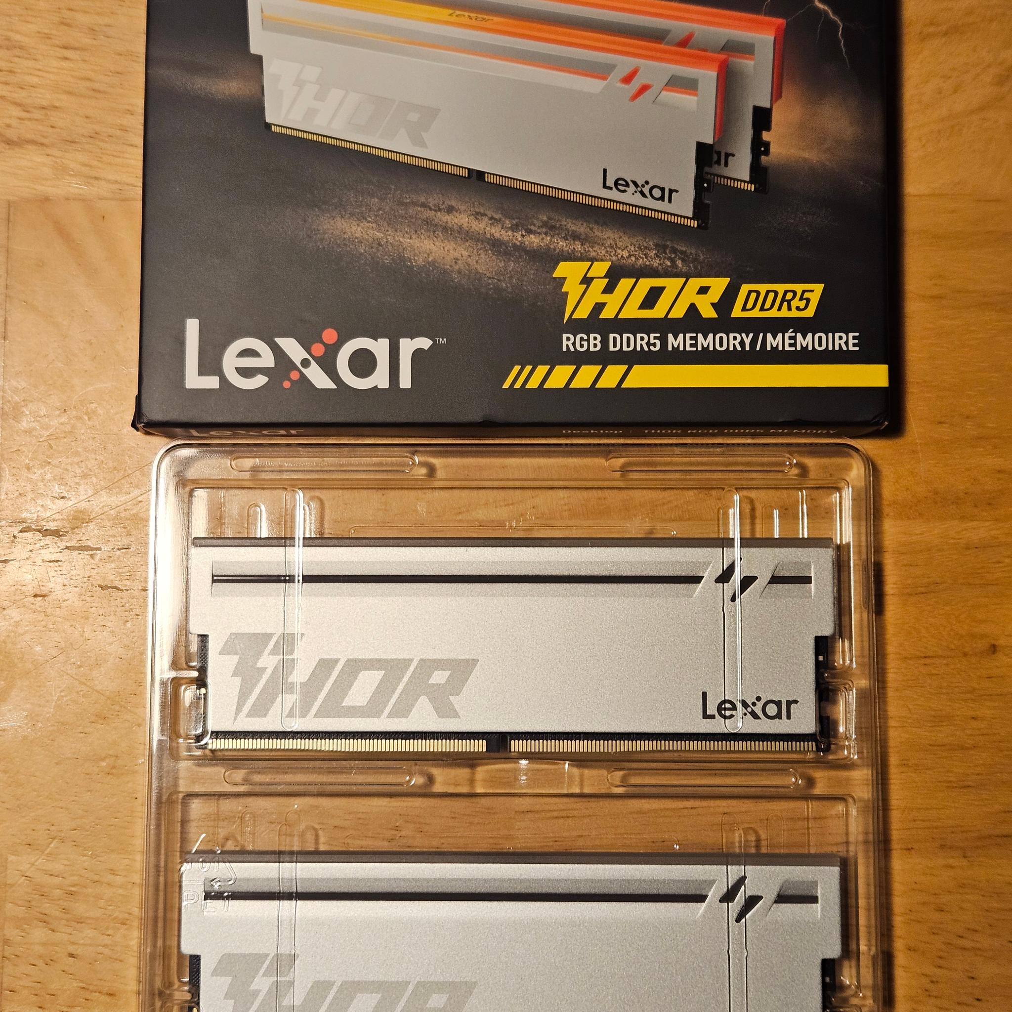 Brand New Lexar Thor RGB Gaming 32GB (2x16gb) DDR5 KIT 6000MT/s Silver Edition