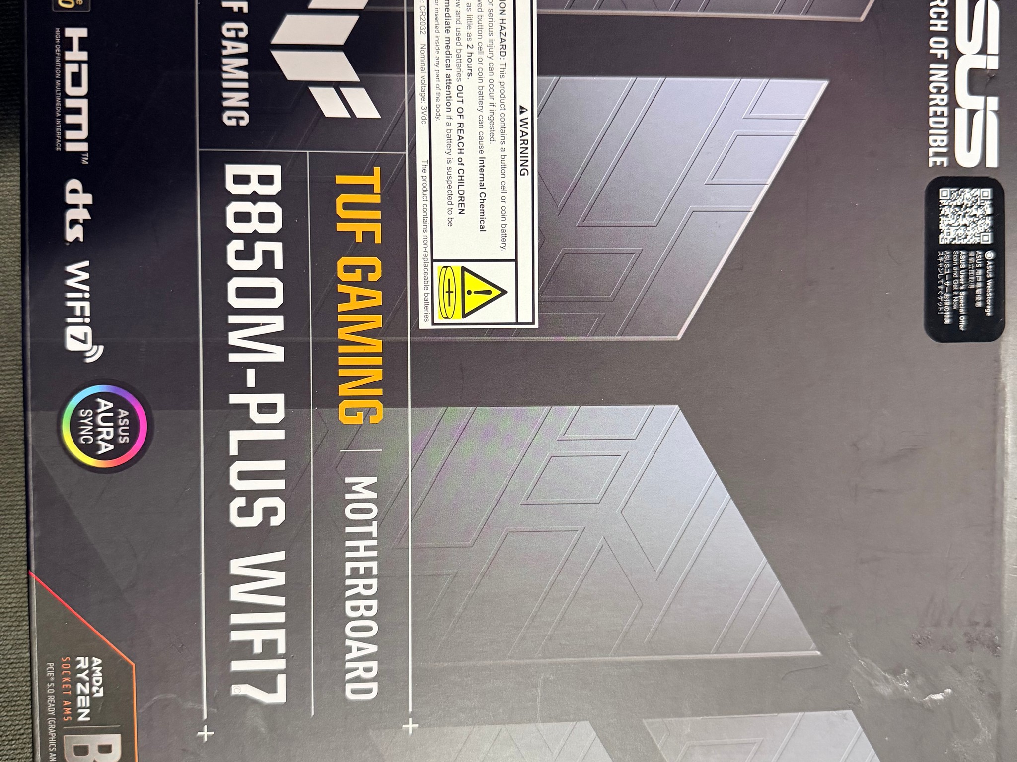 Asus Tuf Gaming B850 Matx Am5 motherboard