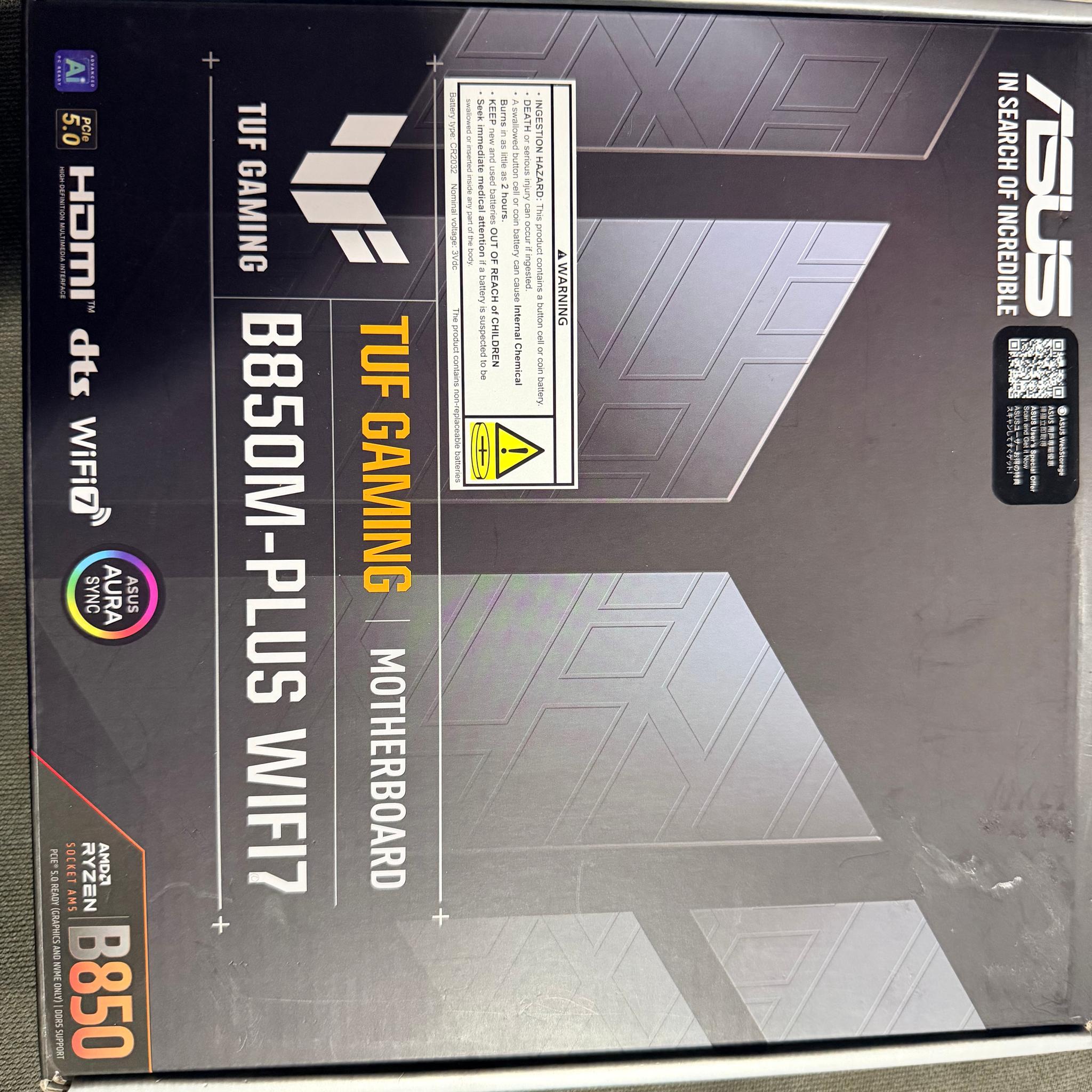 Asus Tuf Gaming B850 Matx Am5 motherboard