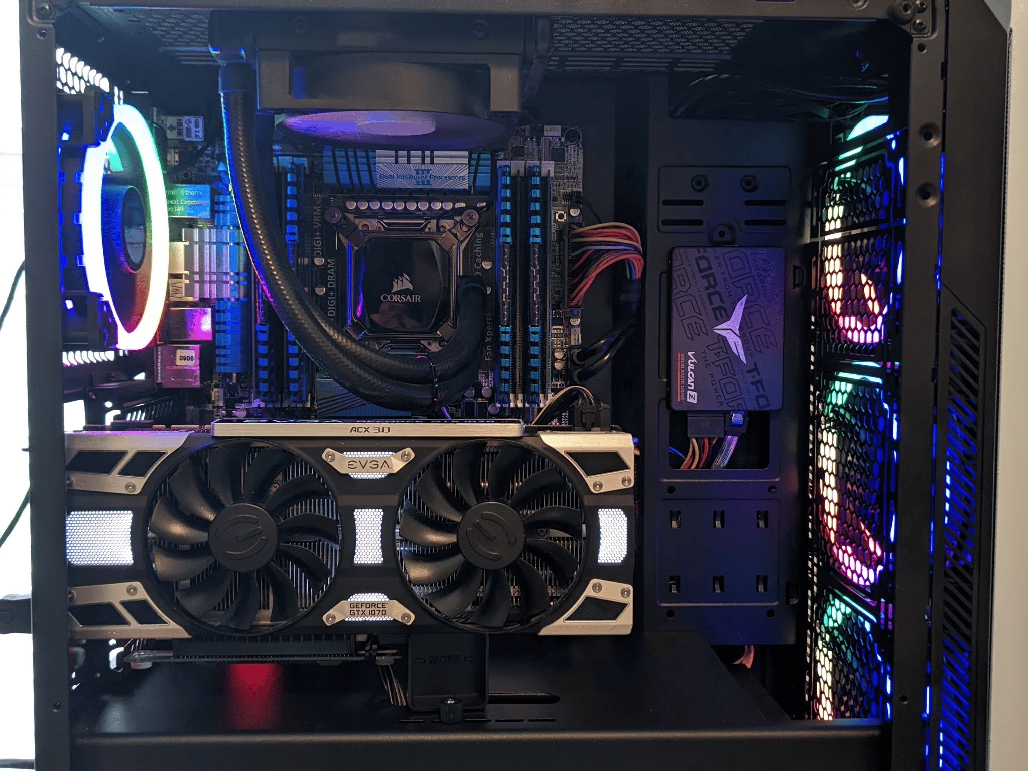 RGB High Performance PC - 32gb ram, i7 Extreme - AIO Water Cooled, w/ GTX 1070, SSD+SSHD, WiFi
