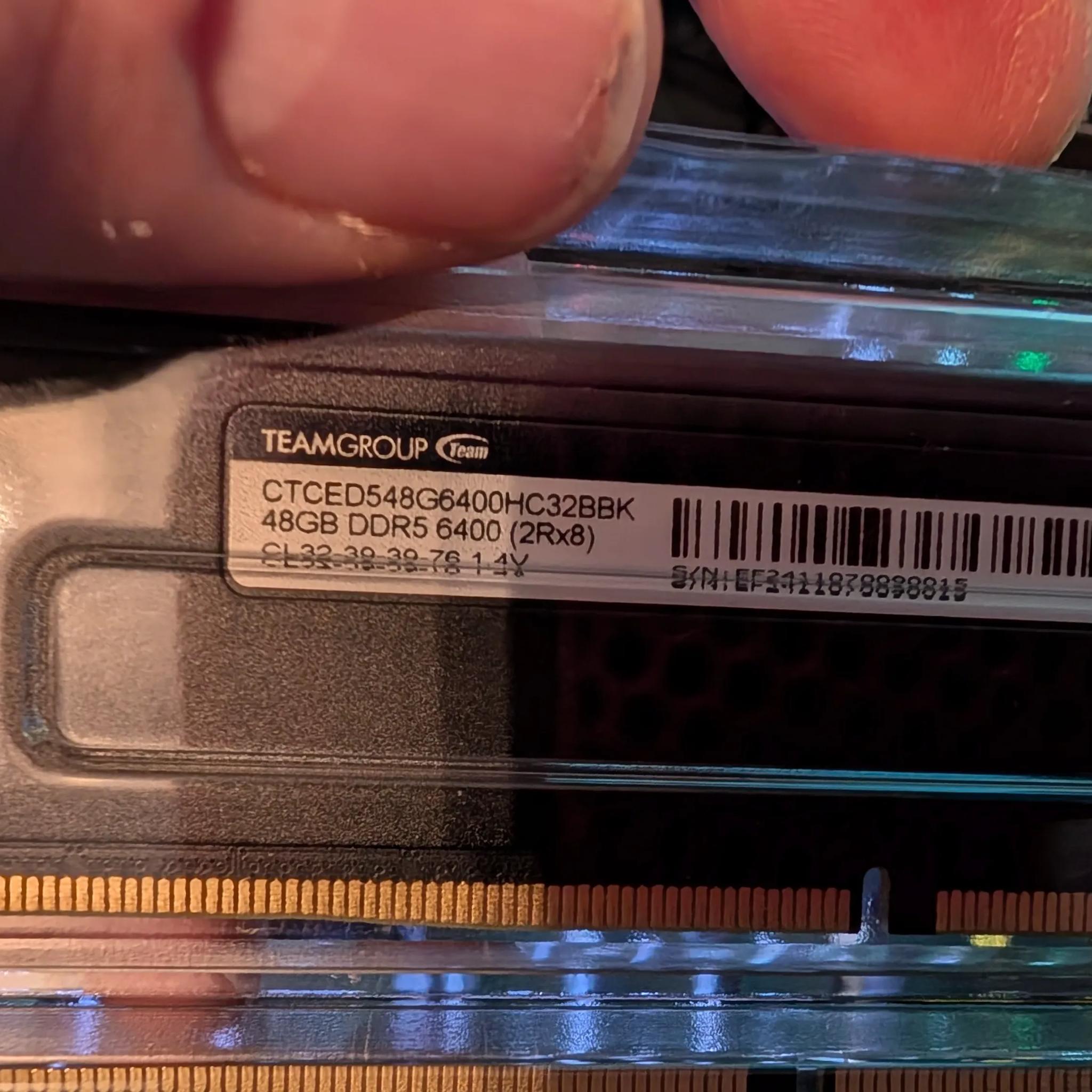 Team Group -T-Create DDR5 Ram 96GB kit Black