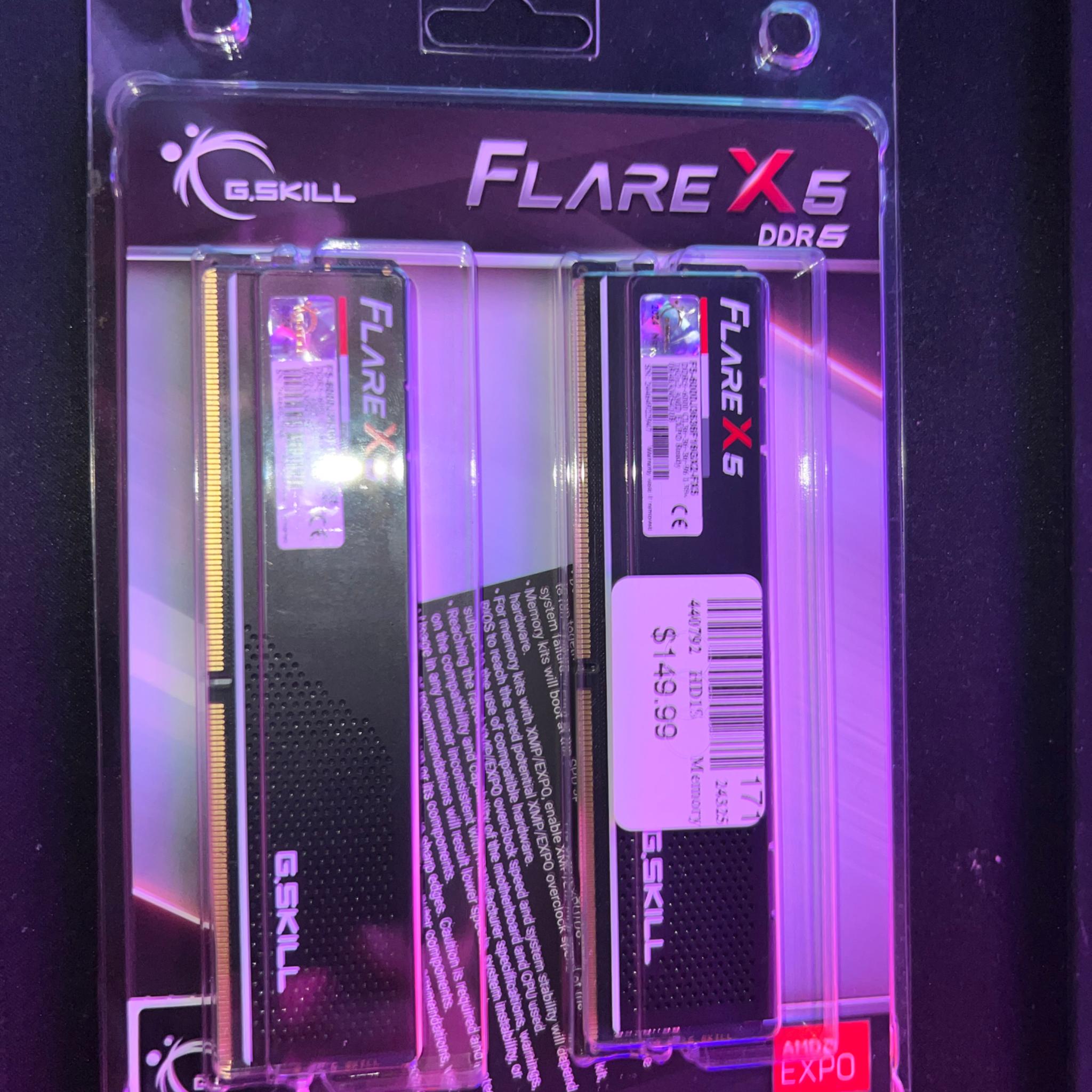 G.Skill Flare X5 Series 32GB (2 x 16GB) DDR5-6000