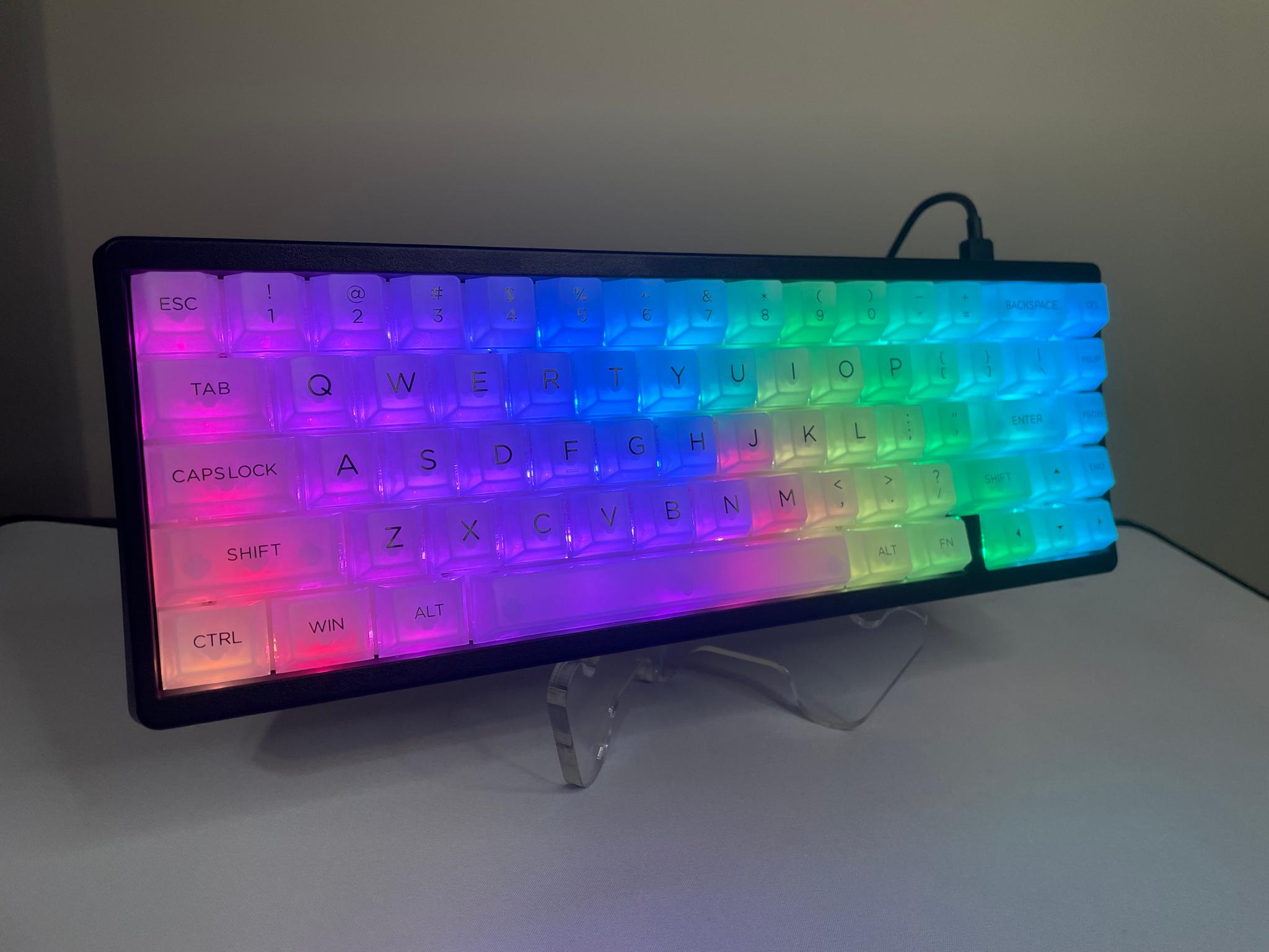 M67 Mechanical Gaming Keyboard - Clear Keycaps with Thocky Switches