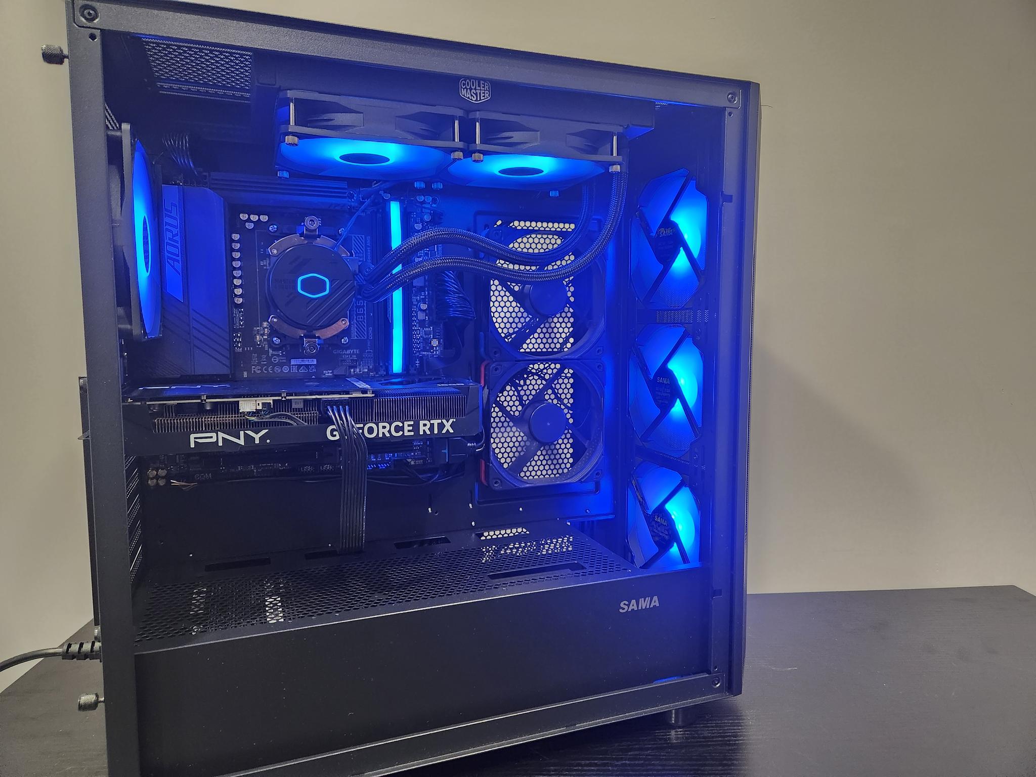 THE BLUE THUNDER 3 RTX 4060 TI 32 gb high end gaming and streaming pc!
