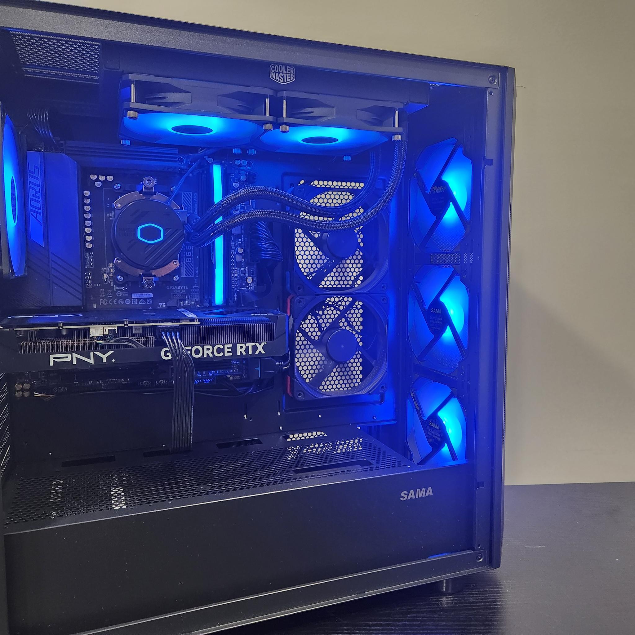 THE BLUE THUNDER 3 RTX 4060 TI 16 gb high end gaming and streaming pc!