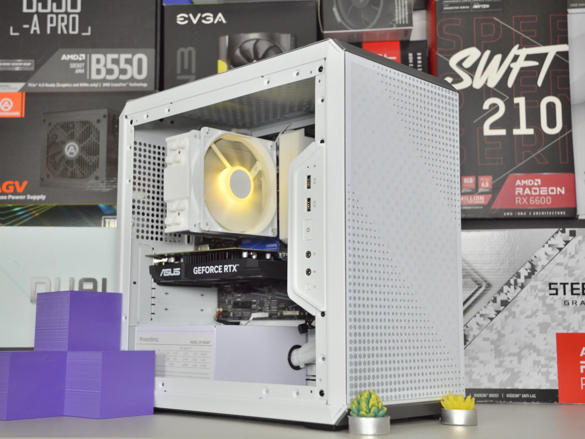 ⬜🟣| RTX 3050 6GB | INTEL i3-10100F | 16GB DDR4 RAM | 1TB NVME SSD | Royal Box |