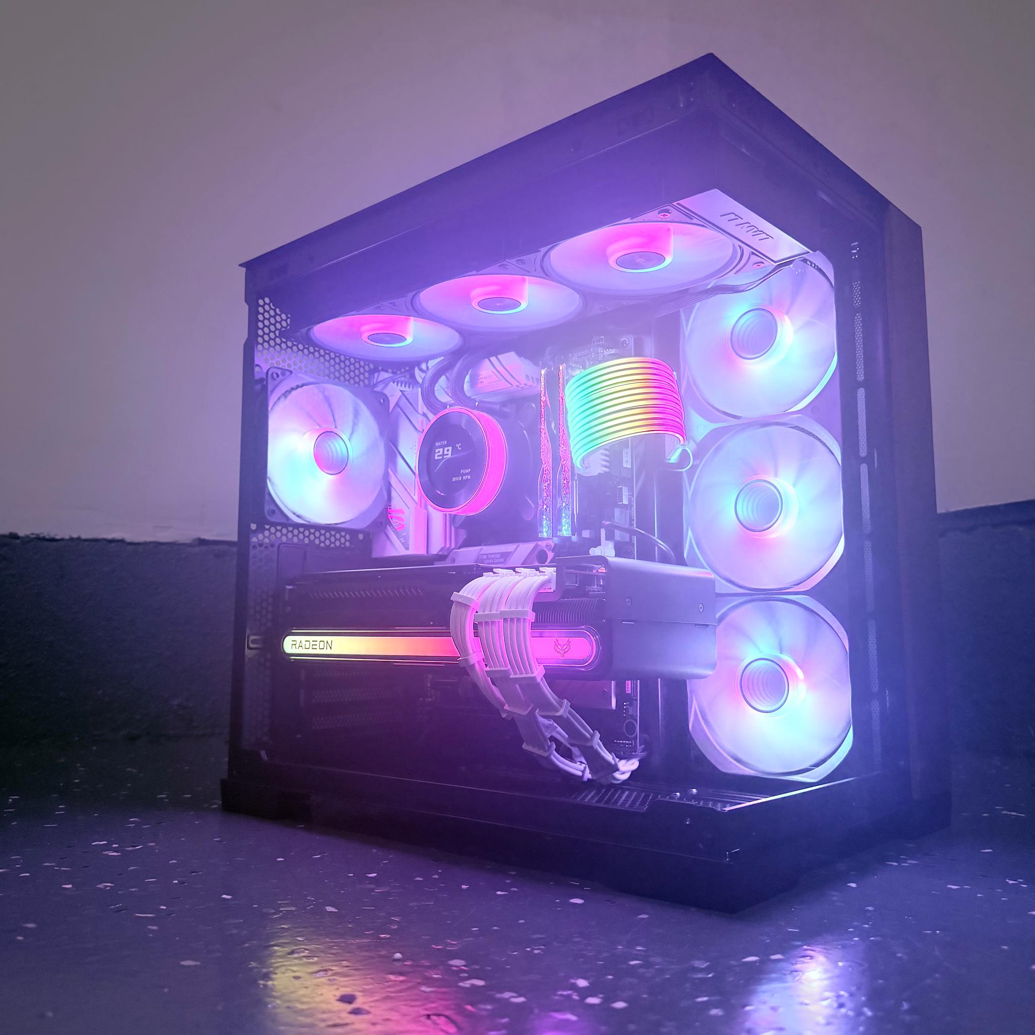 🌈"Aurora Timber" 🪵| 4k Gaming | Ryzen 7 9800X3D | RX 7900 XTX 24GB | 32B DDR5 | 2TB Gen5+Ram NVMe