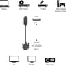 DVI Adapter Cable, Bi-Directional 1080P, Gold-Plated Connectors, 3 ft/0.9 m, Black
