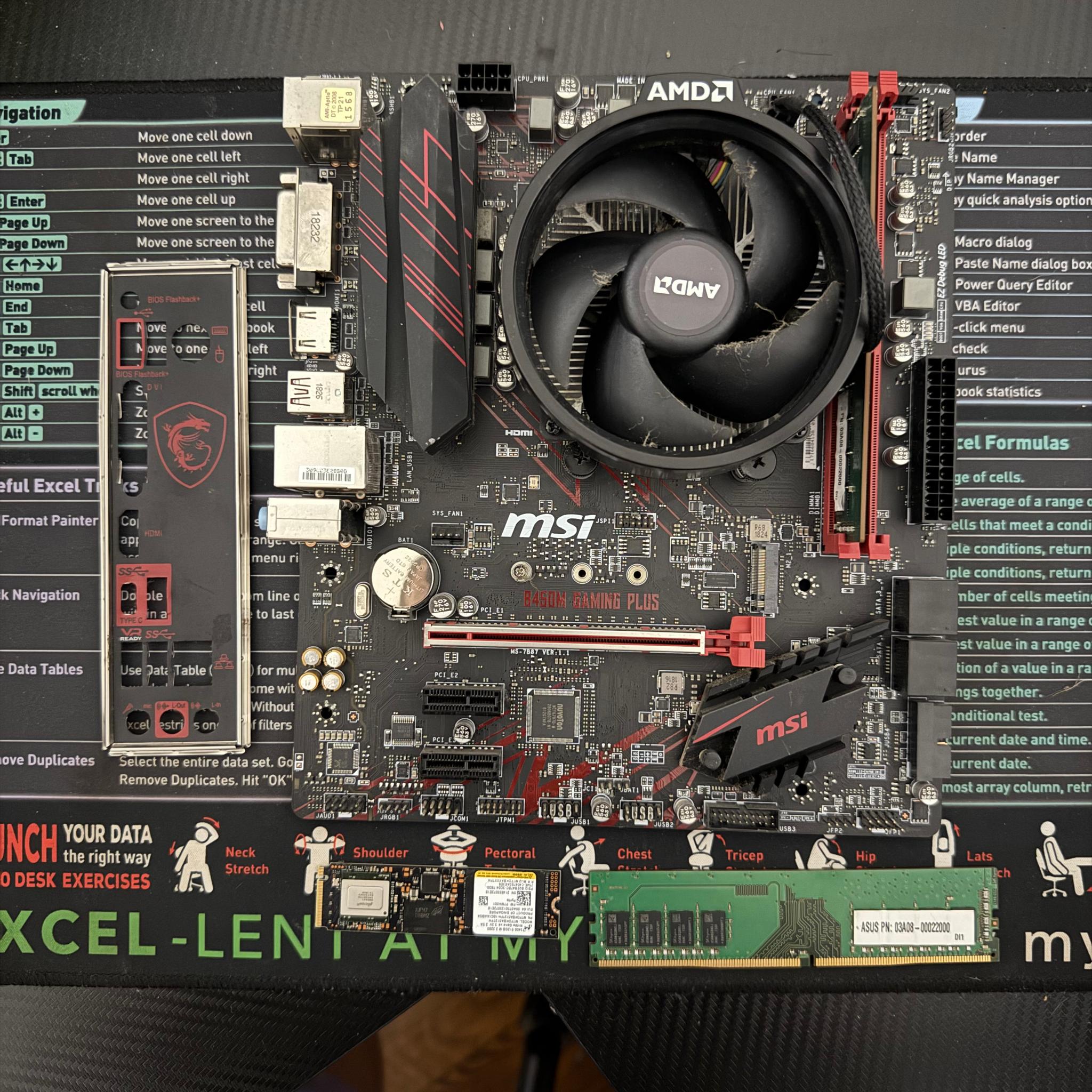 AM4 MSI B450M Gaming Plus (Free WiFi Dongle)