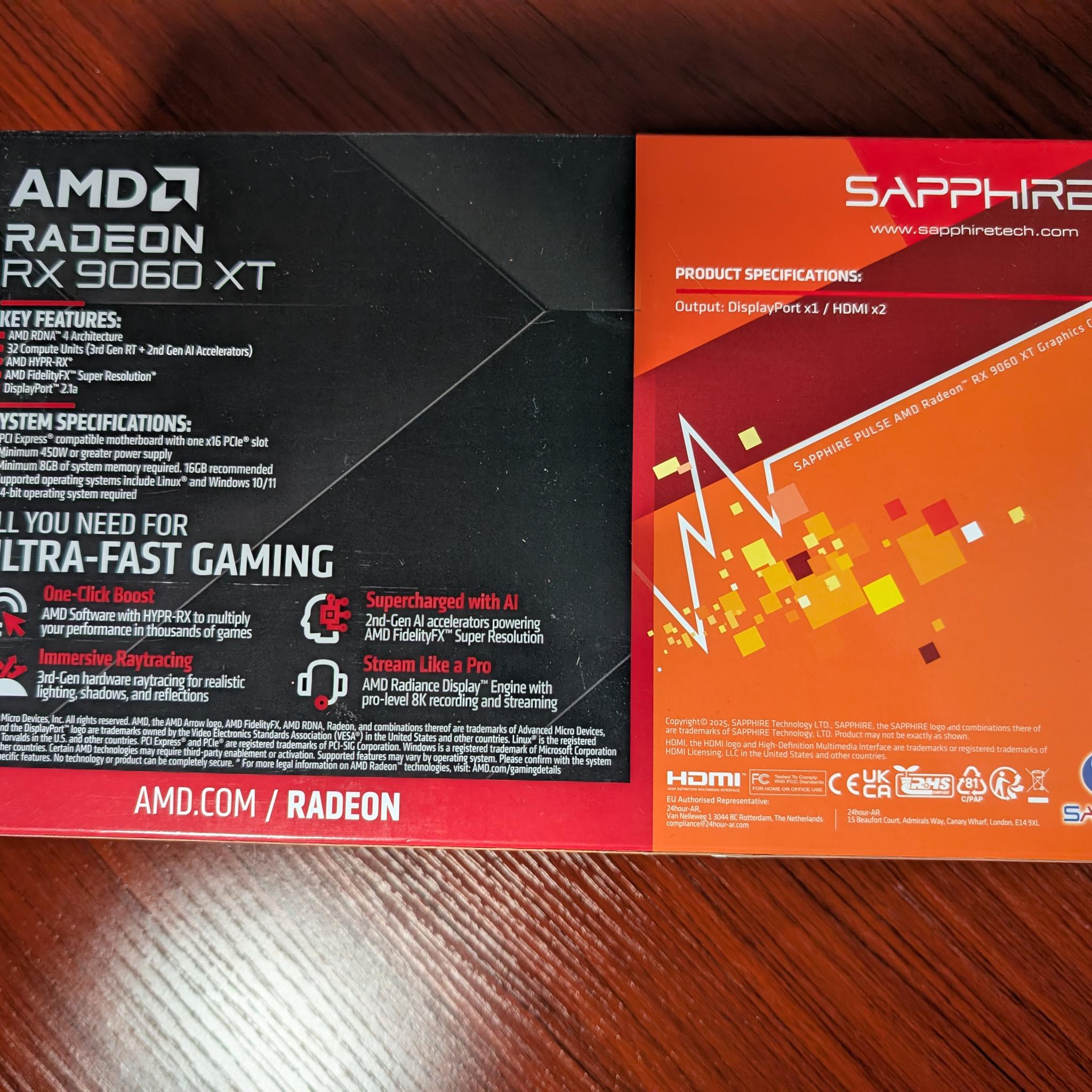 Sapphire PULSE Radeon RX 9060 XT 16GB