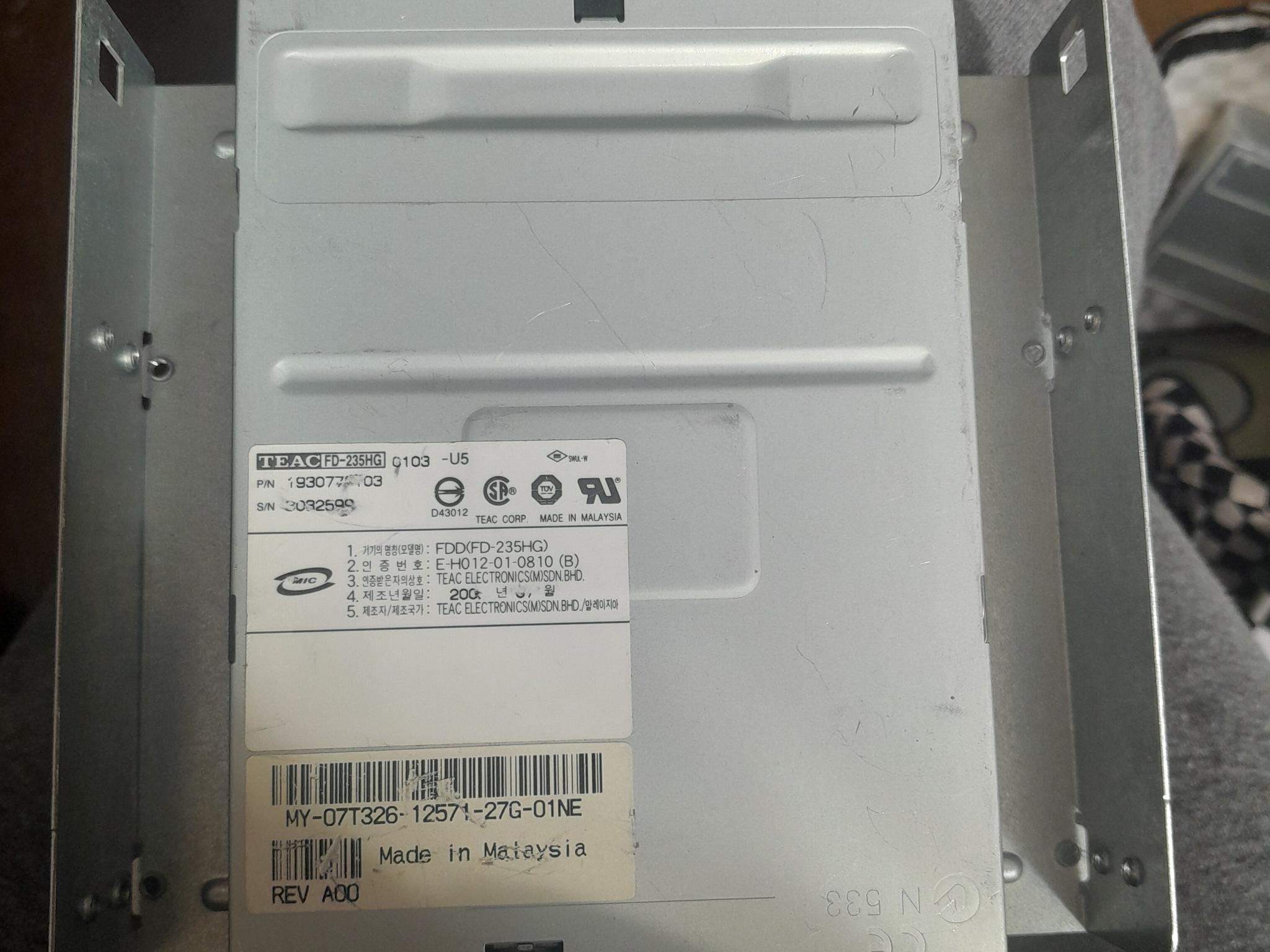 TEAC FD-235HG 3.5-inch Internal Floppy Disk Drive.  Model: FD-235HG