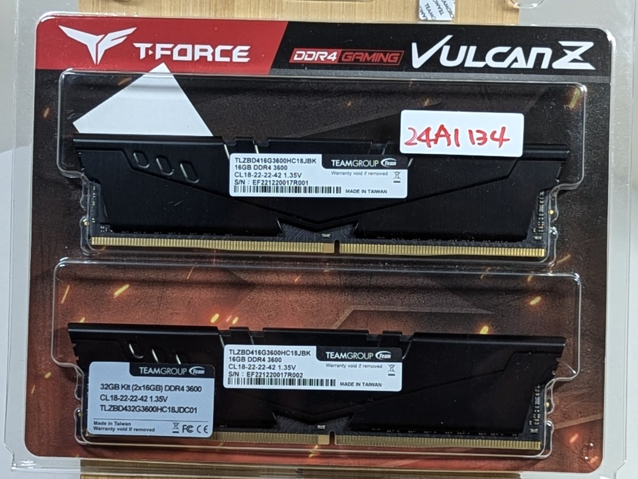 TEAMGROUP T-Force Vulcan Z 32 GB (2 x 16 GB) DDR4-3600 CL18