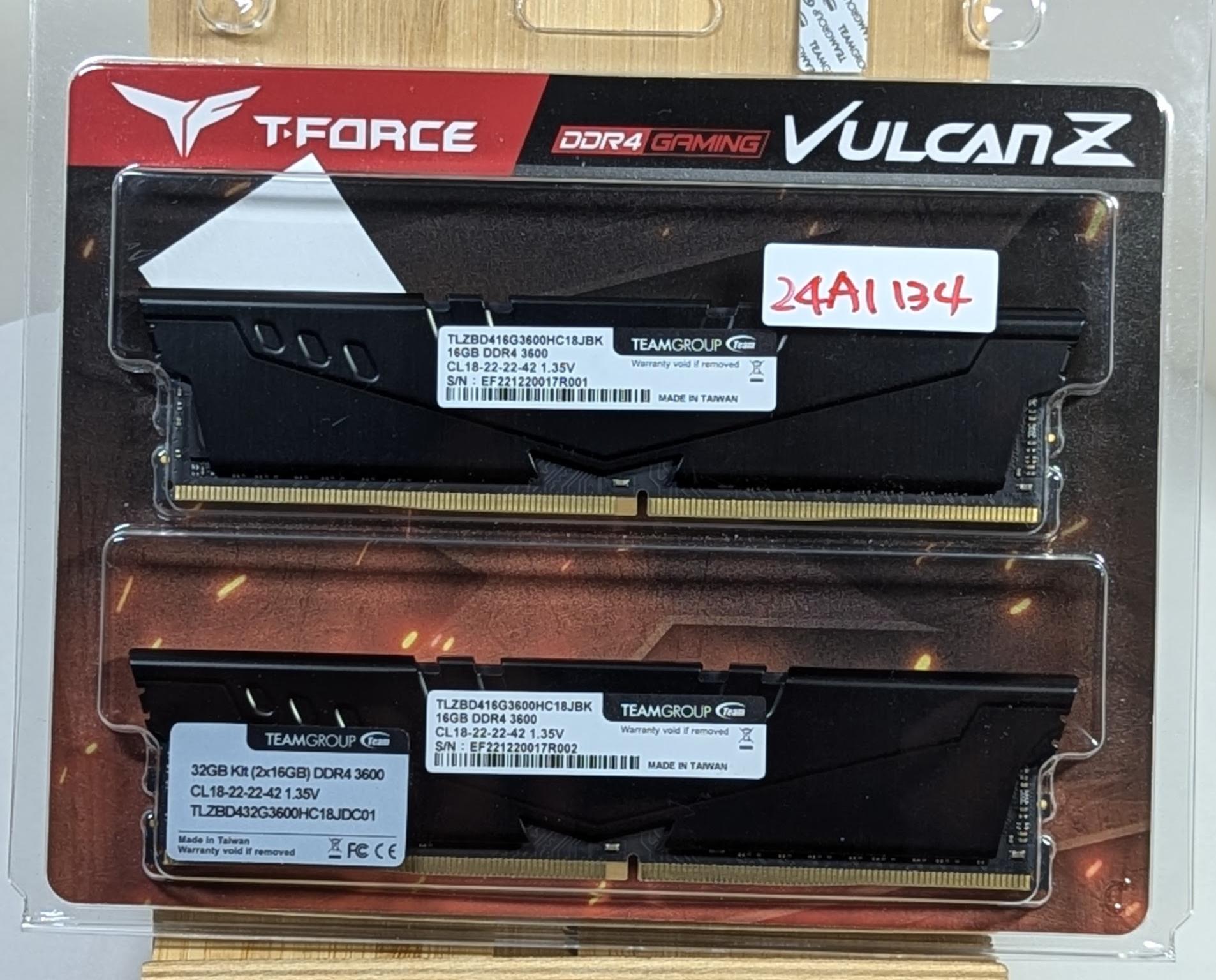 TEAMGROUP T-Force Vulcan Z 32 GB (2 x 16 GB) DDR4-3600 CL18