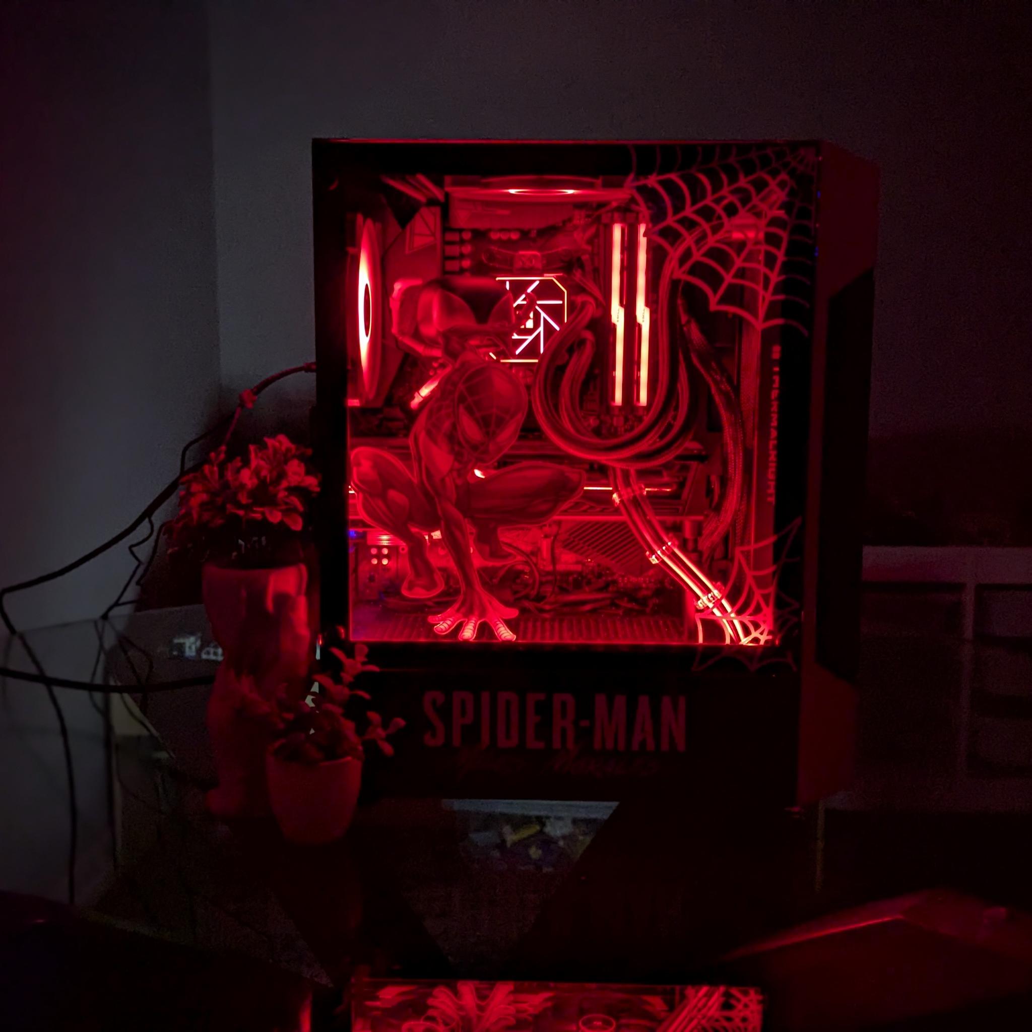 The Spiderman Gaming PC | Liquid Cooled Ryzen 5 CPU + RX 5600XT GPU | 1TB SSD | 16GB RAM