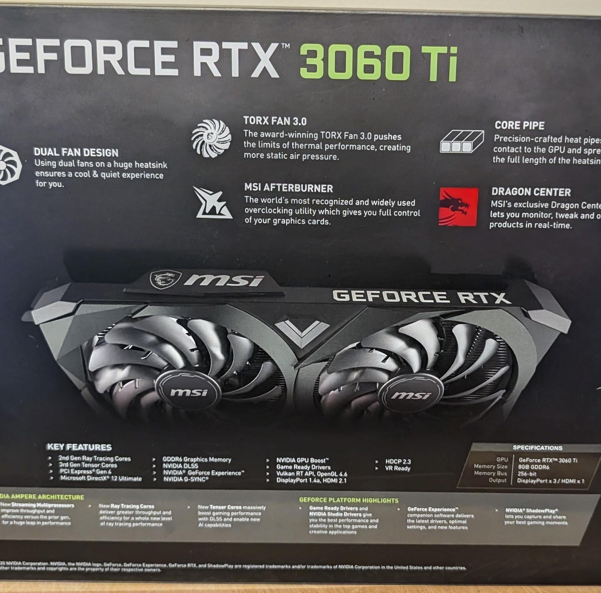 RTX 3060TI MSI VENTUS 2X OC Nvidia Geforce