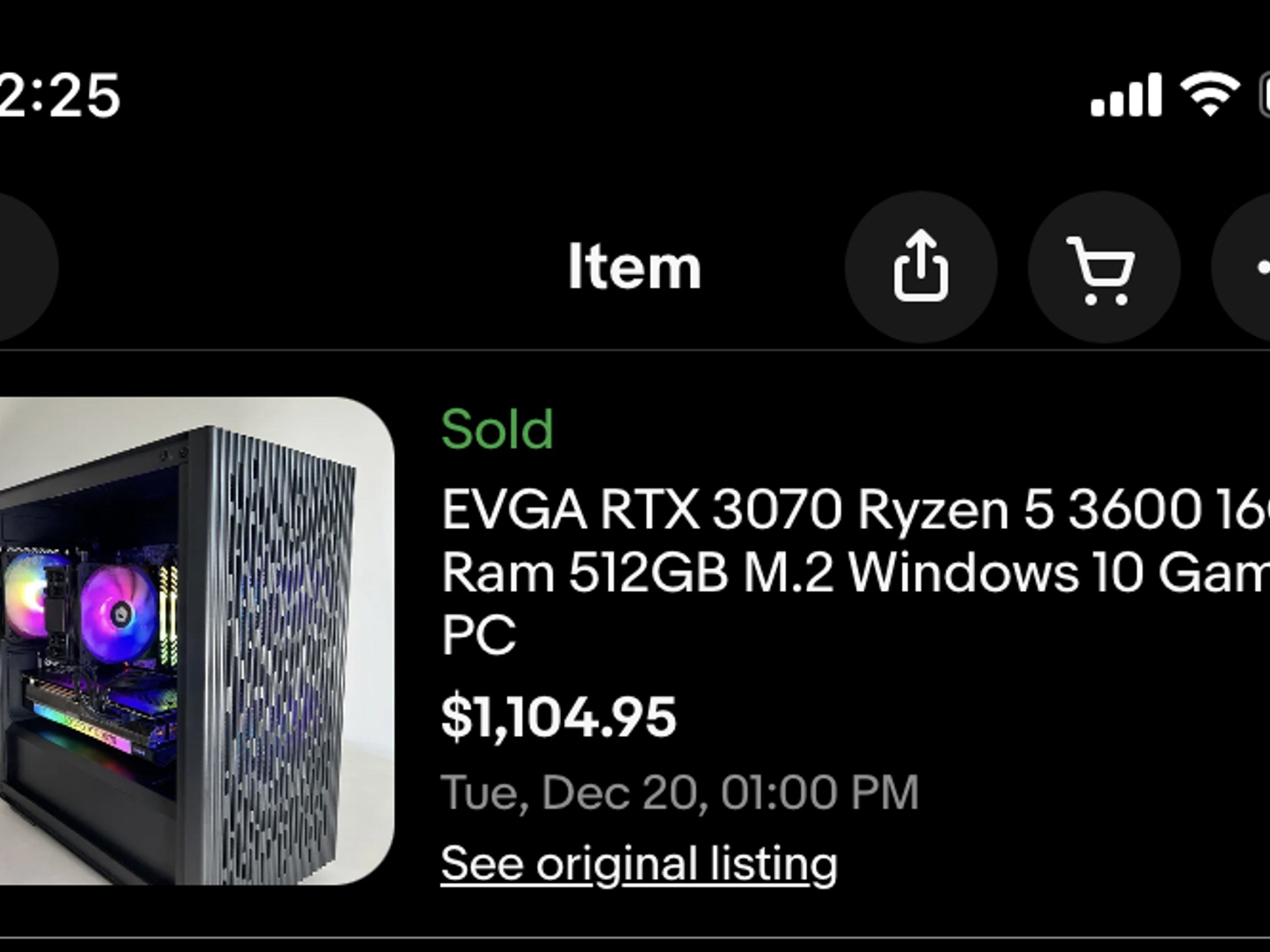 EVGA TX 3070 Ryzen 5 3600 16GB Ram 512GB M.2 Windows 10 Gaming PC