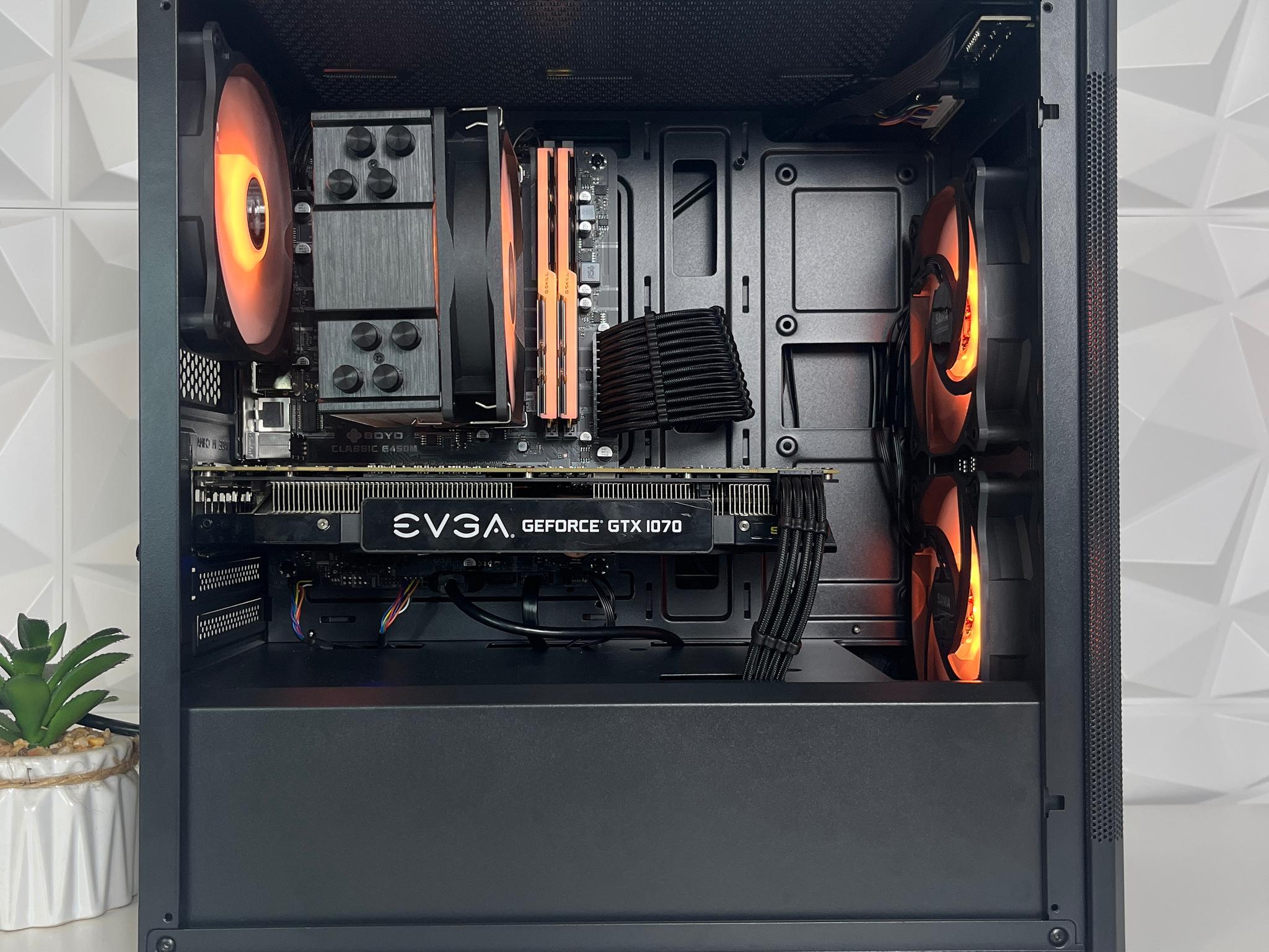 Black RGB Gaming PC | Ryzen 5 2600x + GTX 1070 8GB
