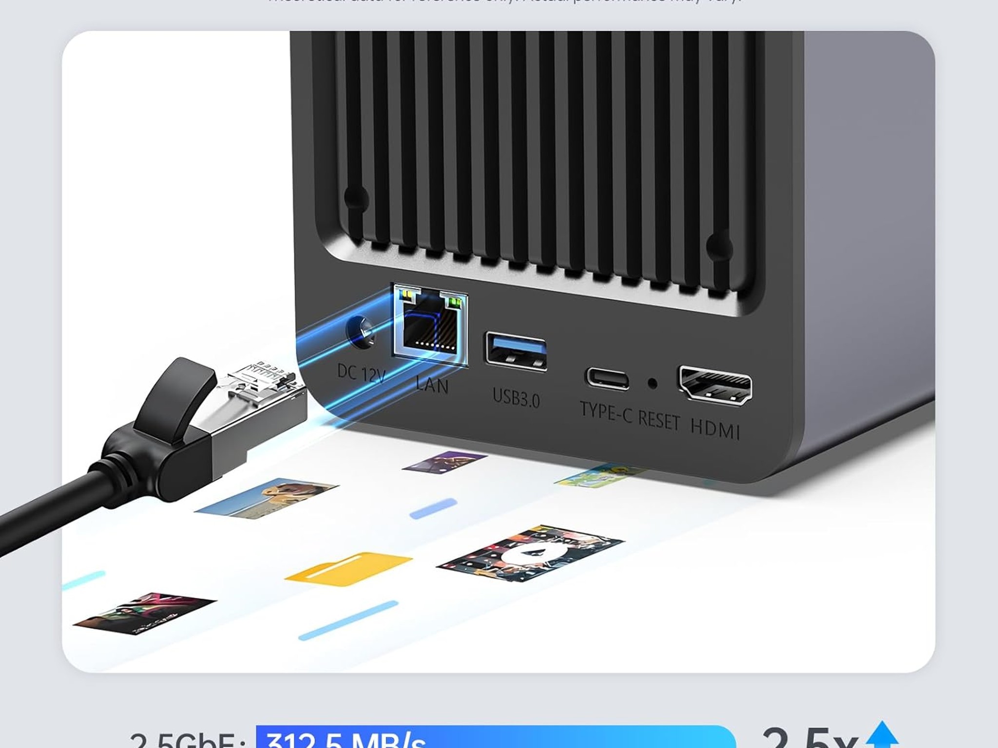 Zero 1 Pro 4-Bay Desktop NAS Intel N100 Quad-Core CPU 8Gb DDR4 M.2 NVMe Slots 2.5GbE 4K HDMI 144TB