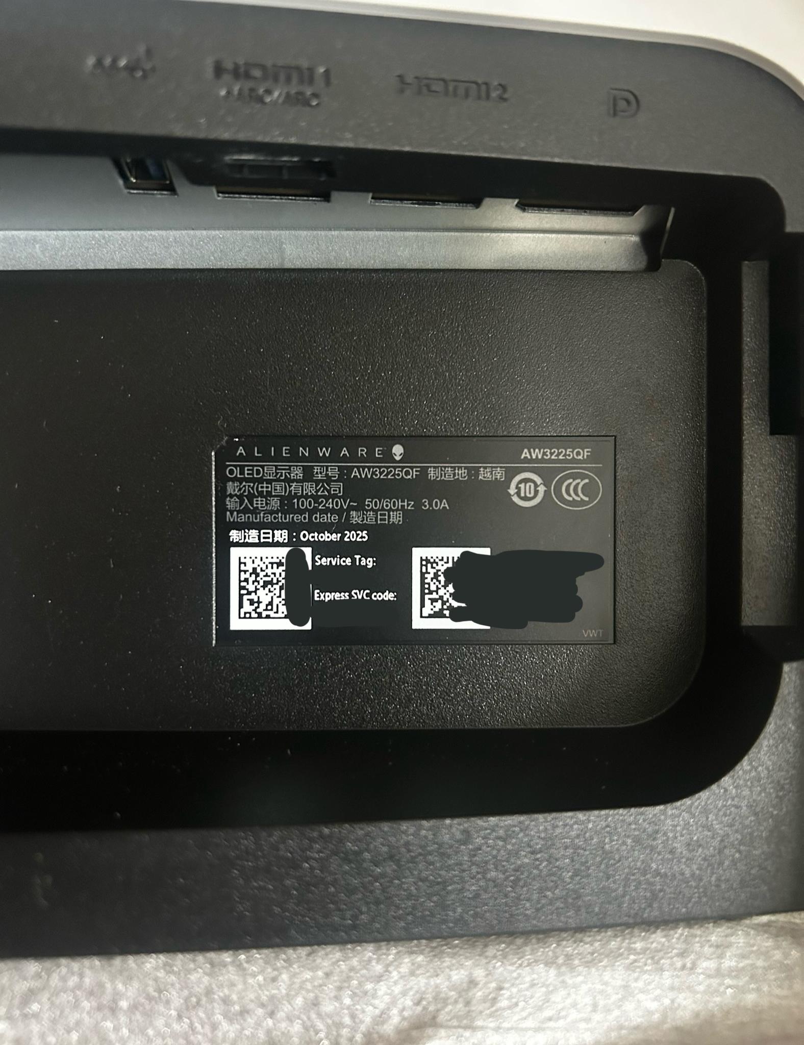 100% BRAND NEW Alienware  32" (240hz) OLED 4K  (3840 x 2160) Curved Gaming Monitor (AW3225QF)