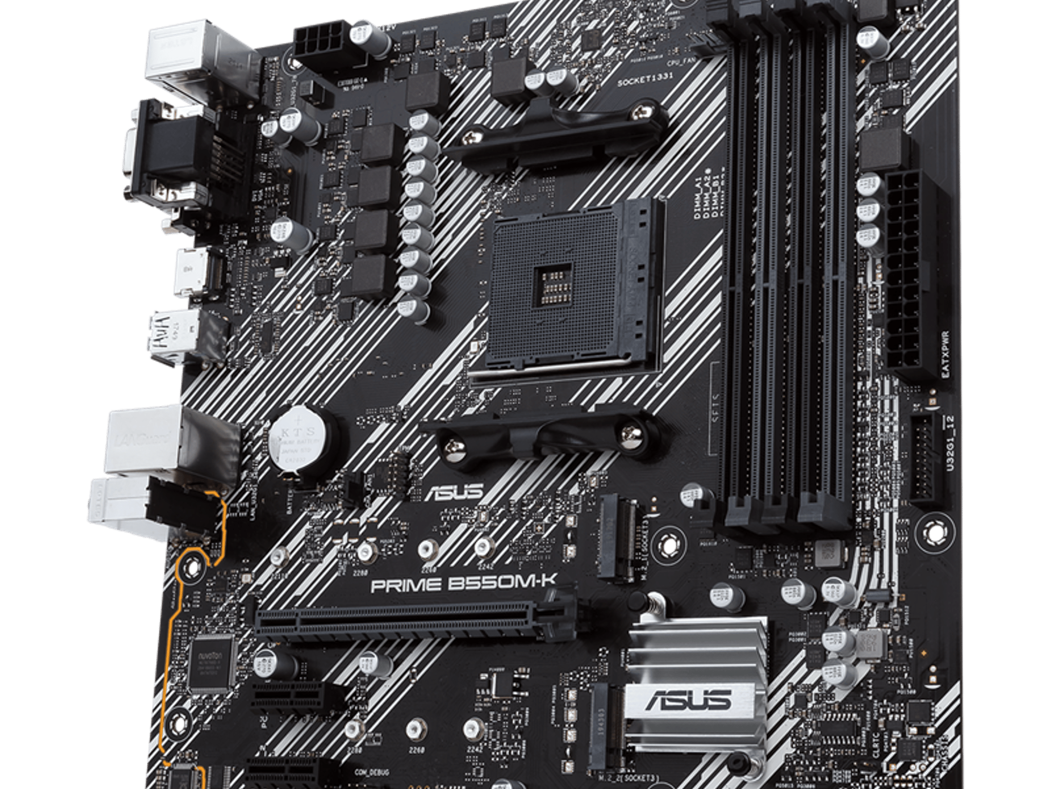 ASUS PRIME B550M-K AMD B550 AM4 DDR4 MicroATX Desktop Motherboard