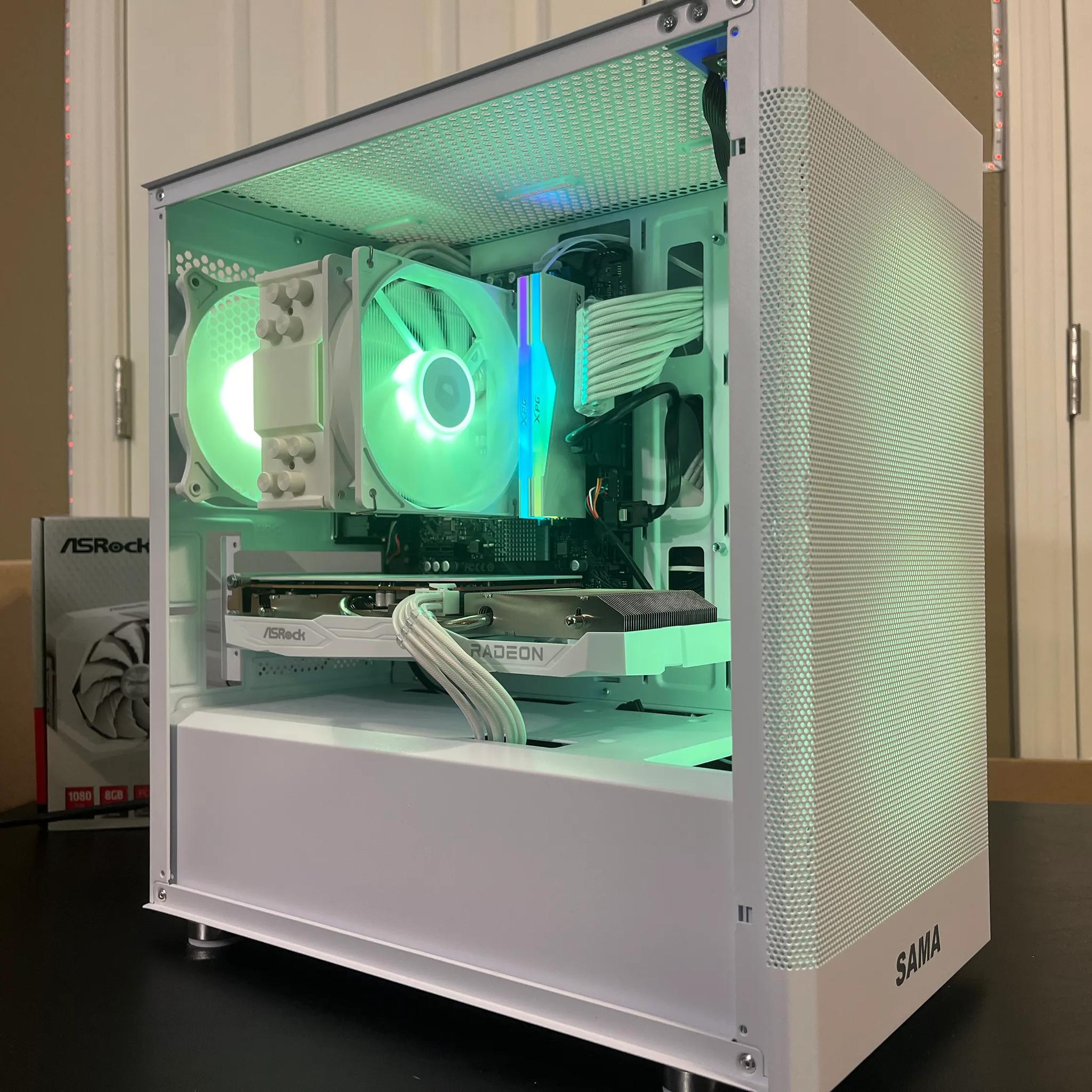 WHITE ARGB PC|RX 6600|INTEL 12TH GEN|16GB RAM|500GB SSD